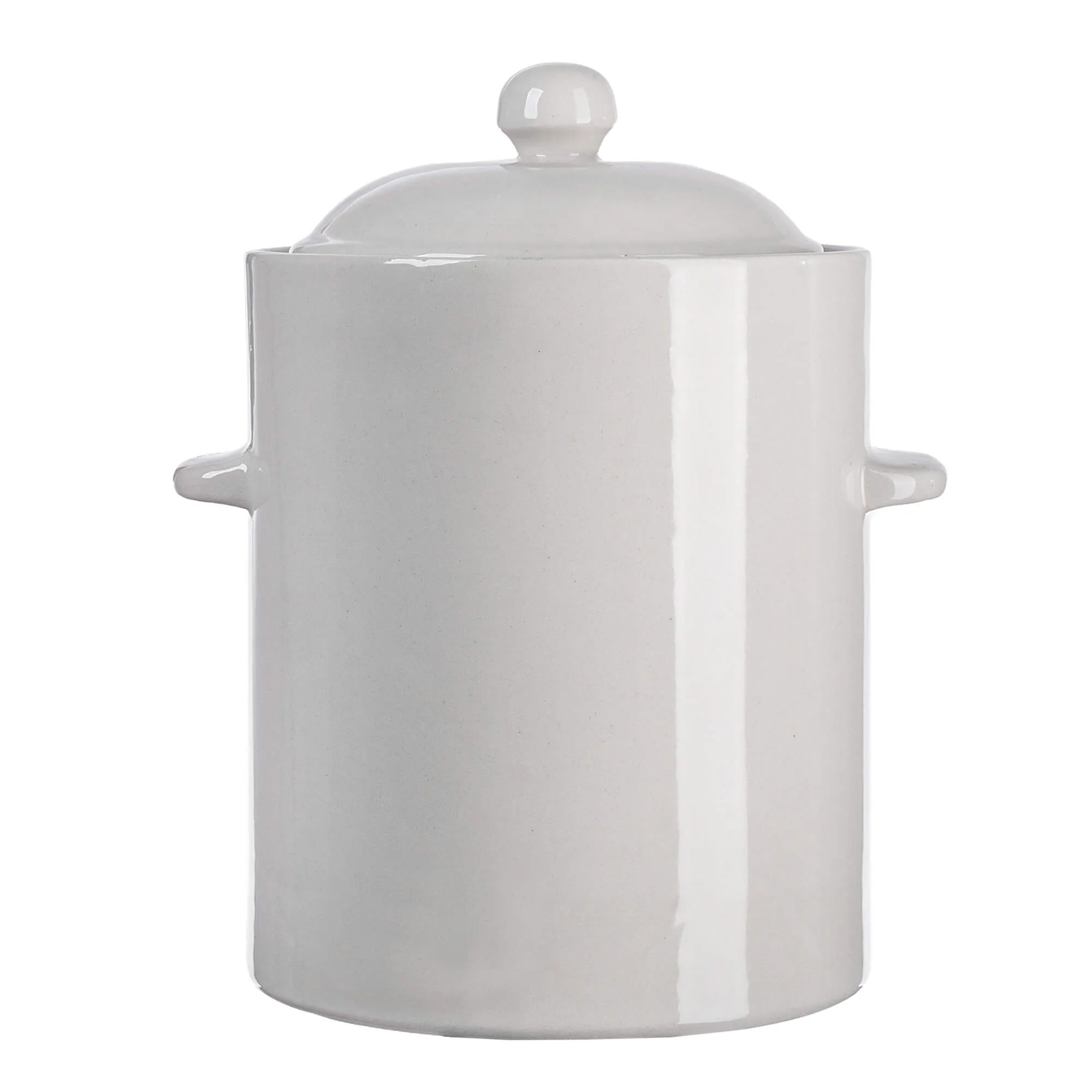 Athena 10 l sandarus keraminis puodas su kreminiu dangčiu