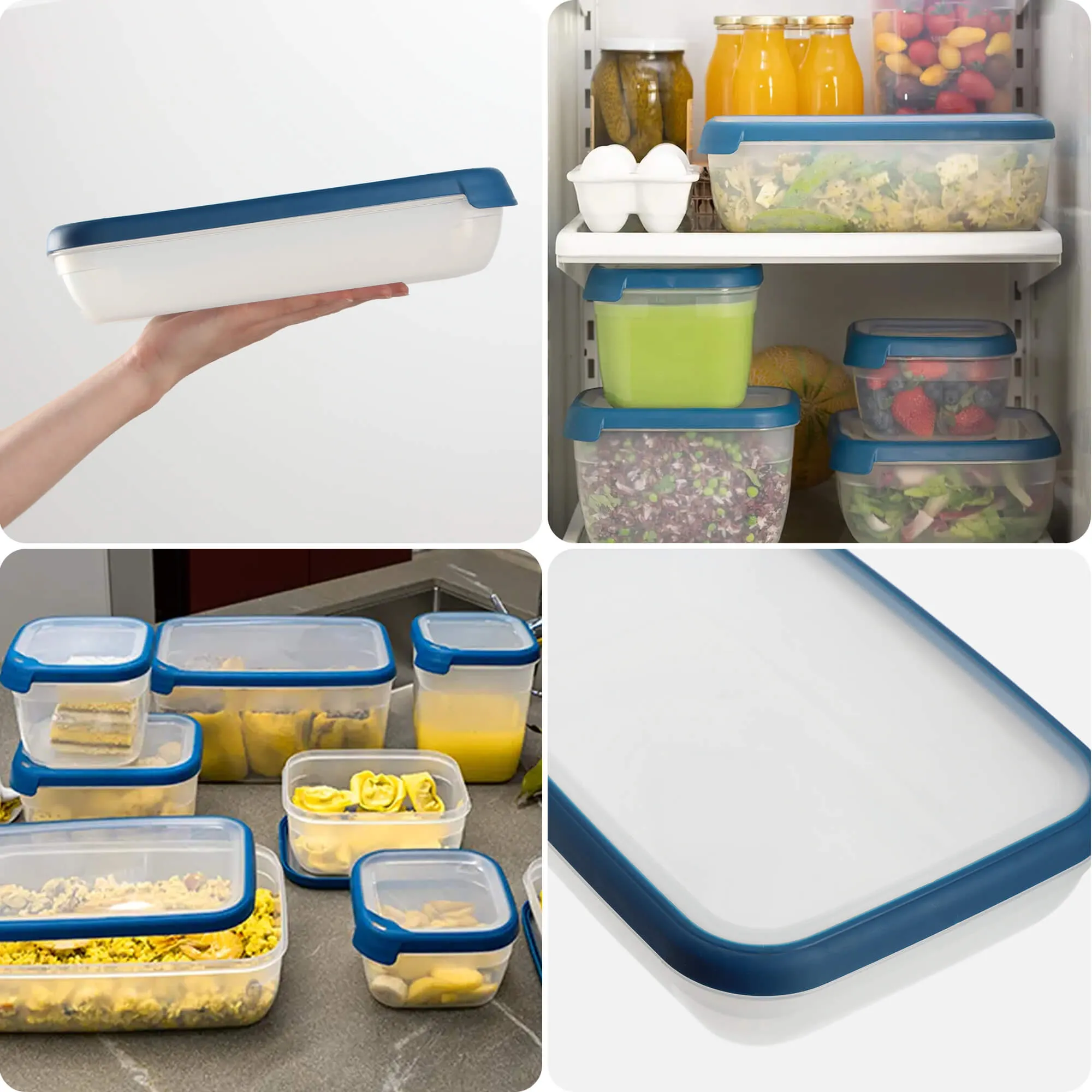 2,6 l „Curver Grand Chef Eco Line“ stačiakampis indas, mėlynas