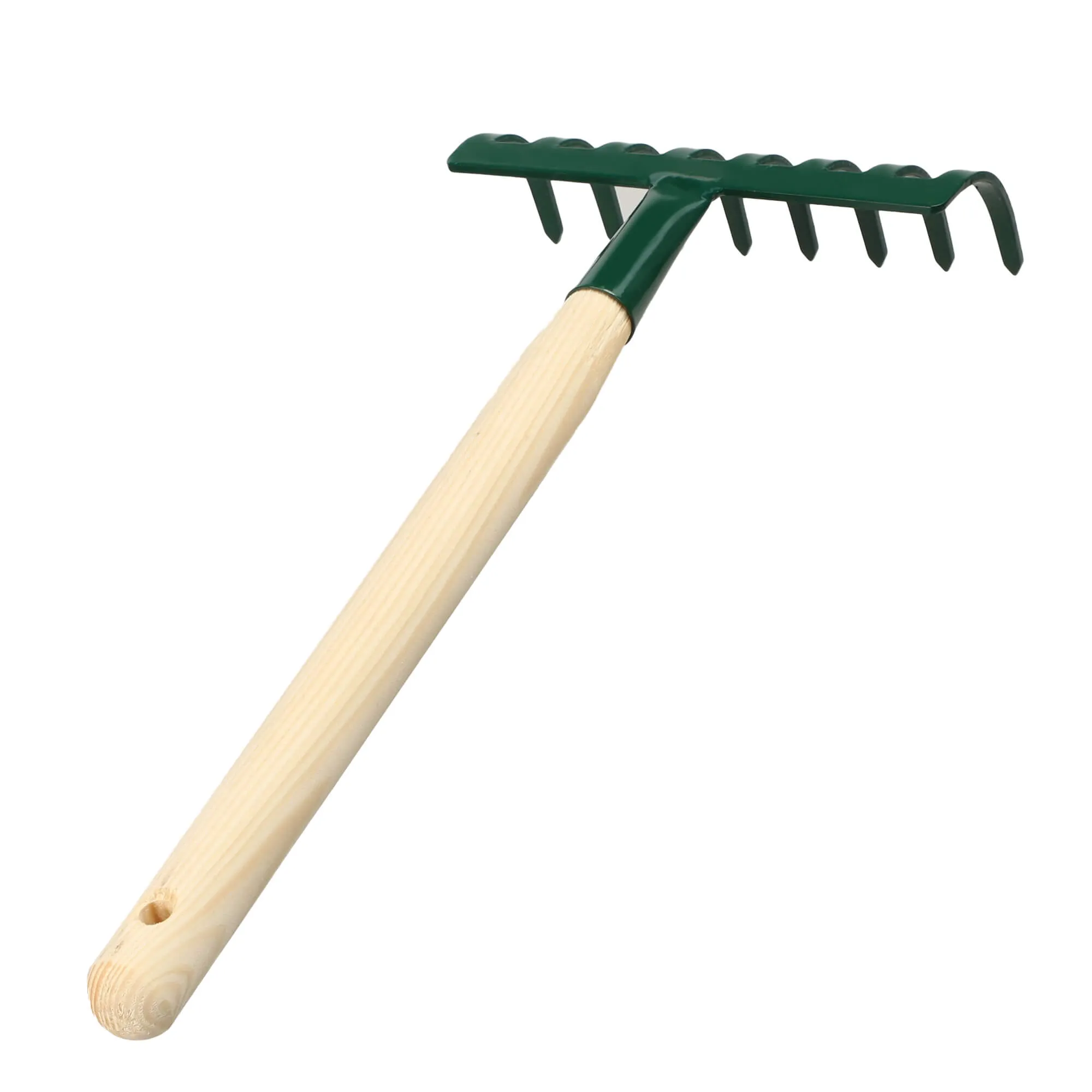 Metalinis grėblys 36 x 16 cm, žalias
