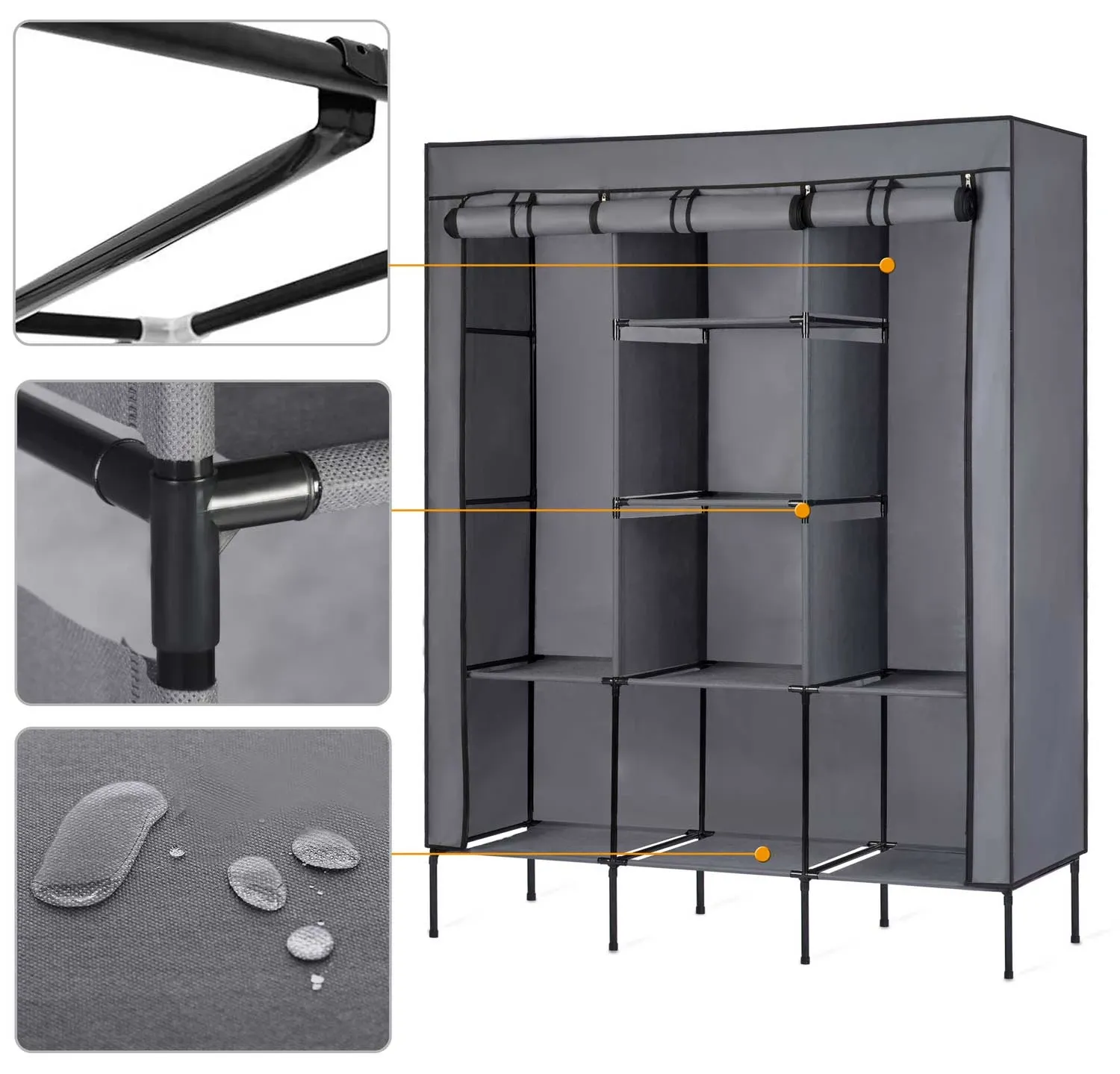 Massido tekstilinė spinta - grafitas - nuotrauka 1