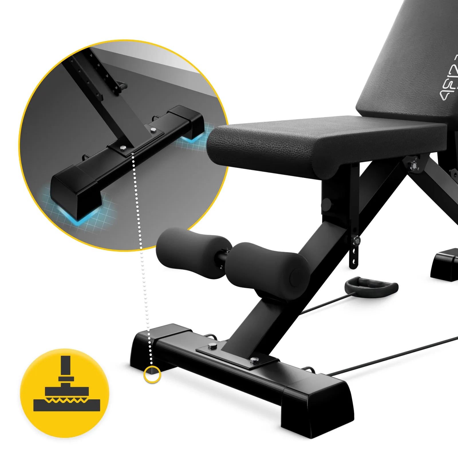 EVO reguliuojamas treniruočių suoliukas pratimams