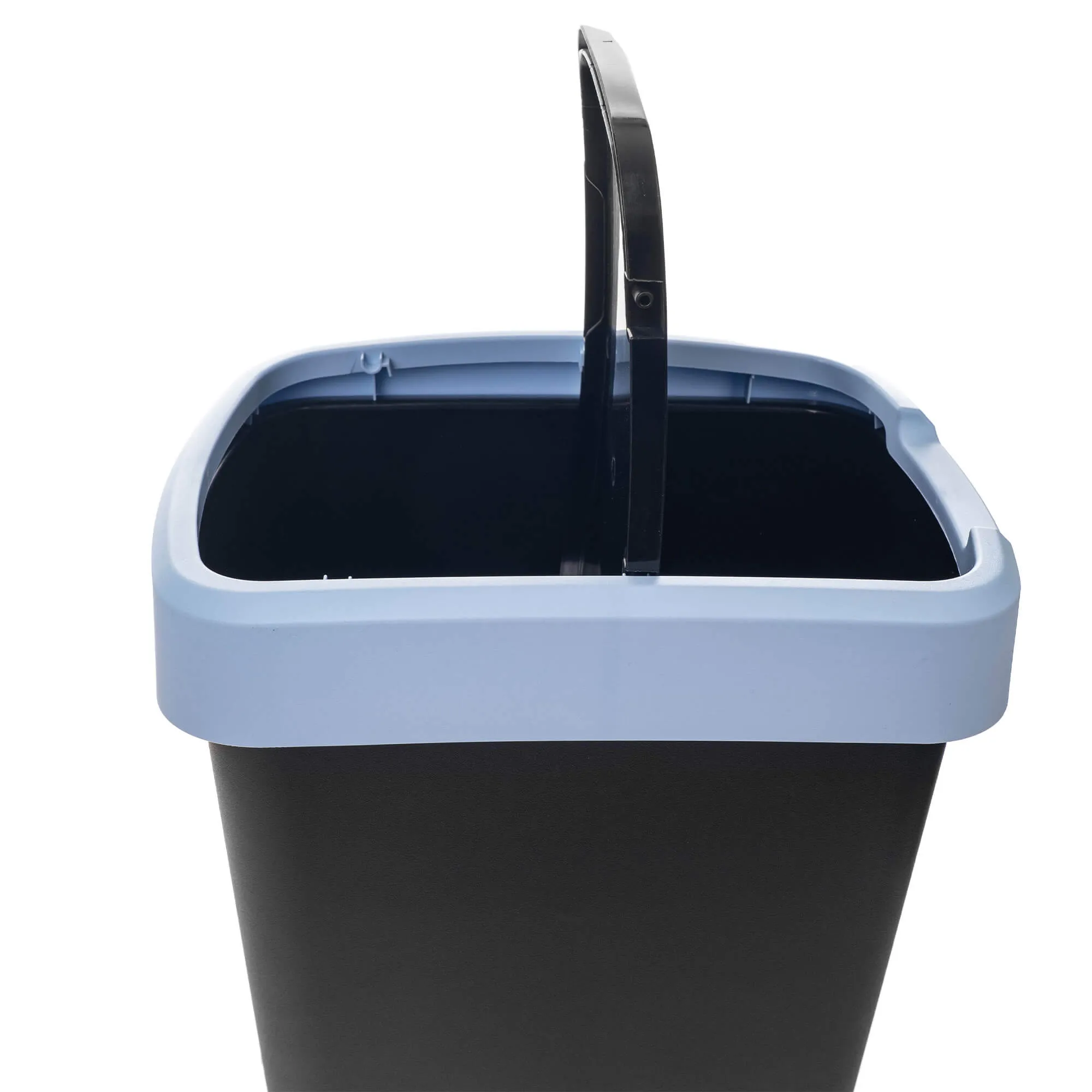 Morin 25 l šiukšliadėžė su besisukančiu dangčiu, juodos ir mėlynos spalvos