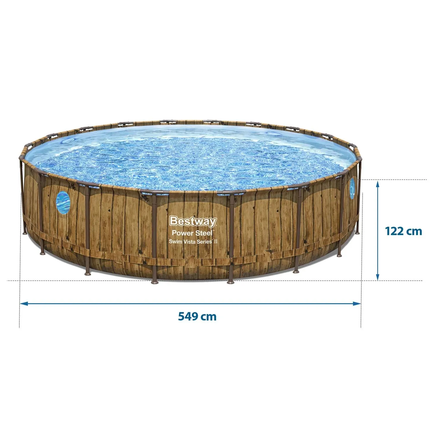 Karkasinis sodo baseinas 549 x 122 cm 12 viename „Bestway 56977N“ - nuotrauka 1
