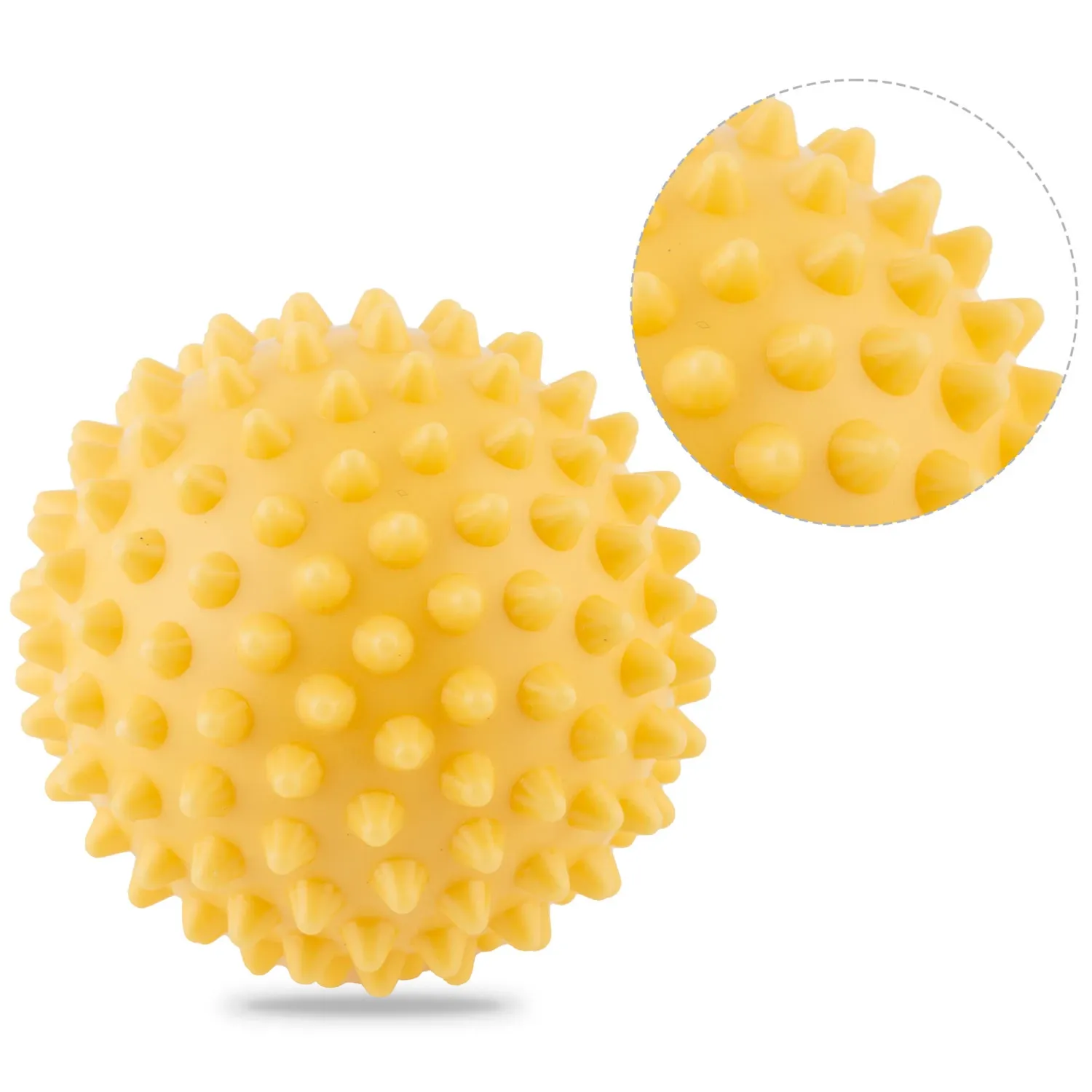 Masažo ir fitneso kamuolys 9,5 cm NS-957 geltonas - nuotrauka 1