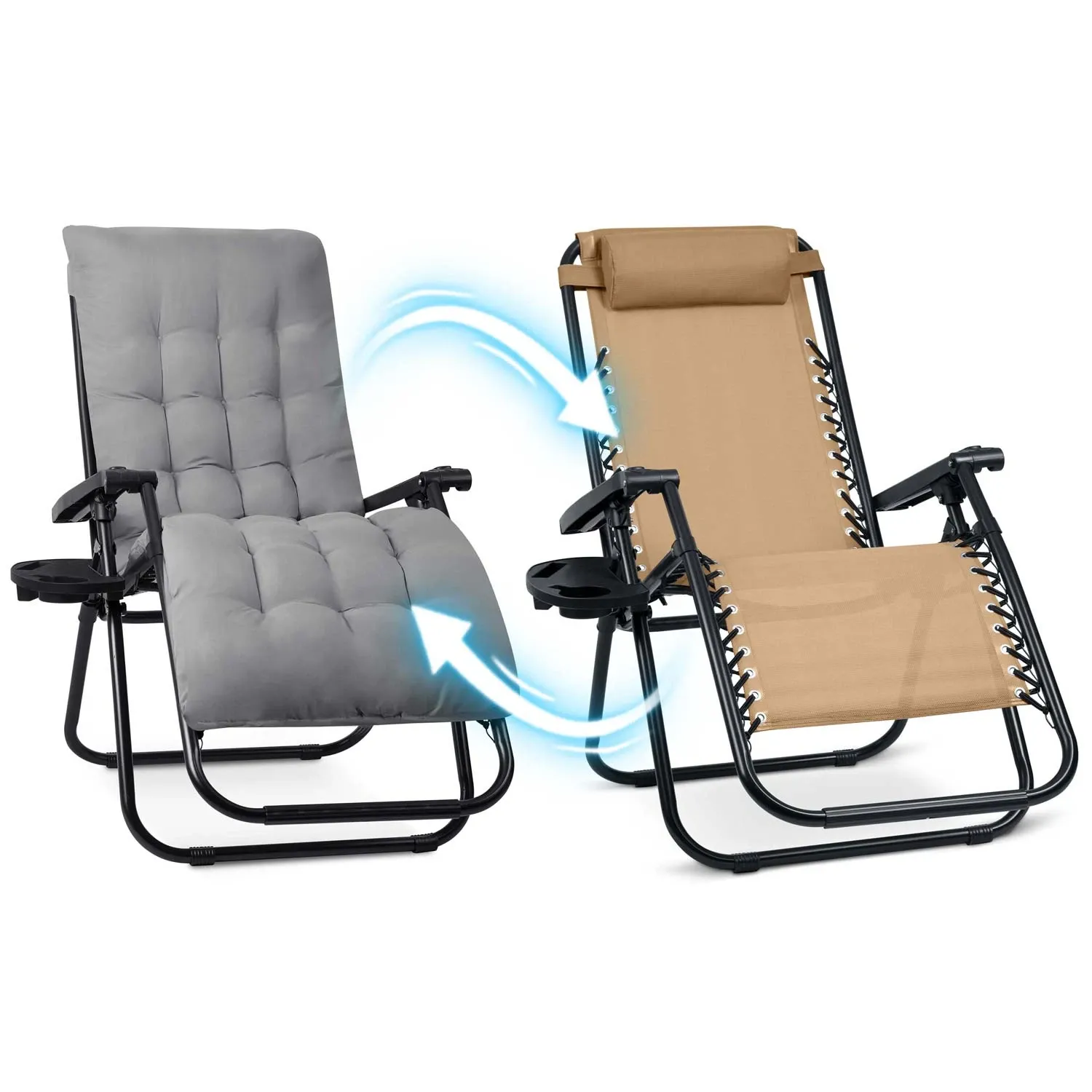 Sulankstomas sodo gultas su pagalvėle Sofotel ChillWell, 2 vnt. rinkinys - nuotrauka 1