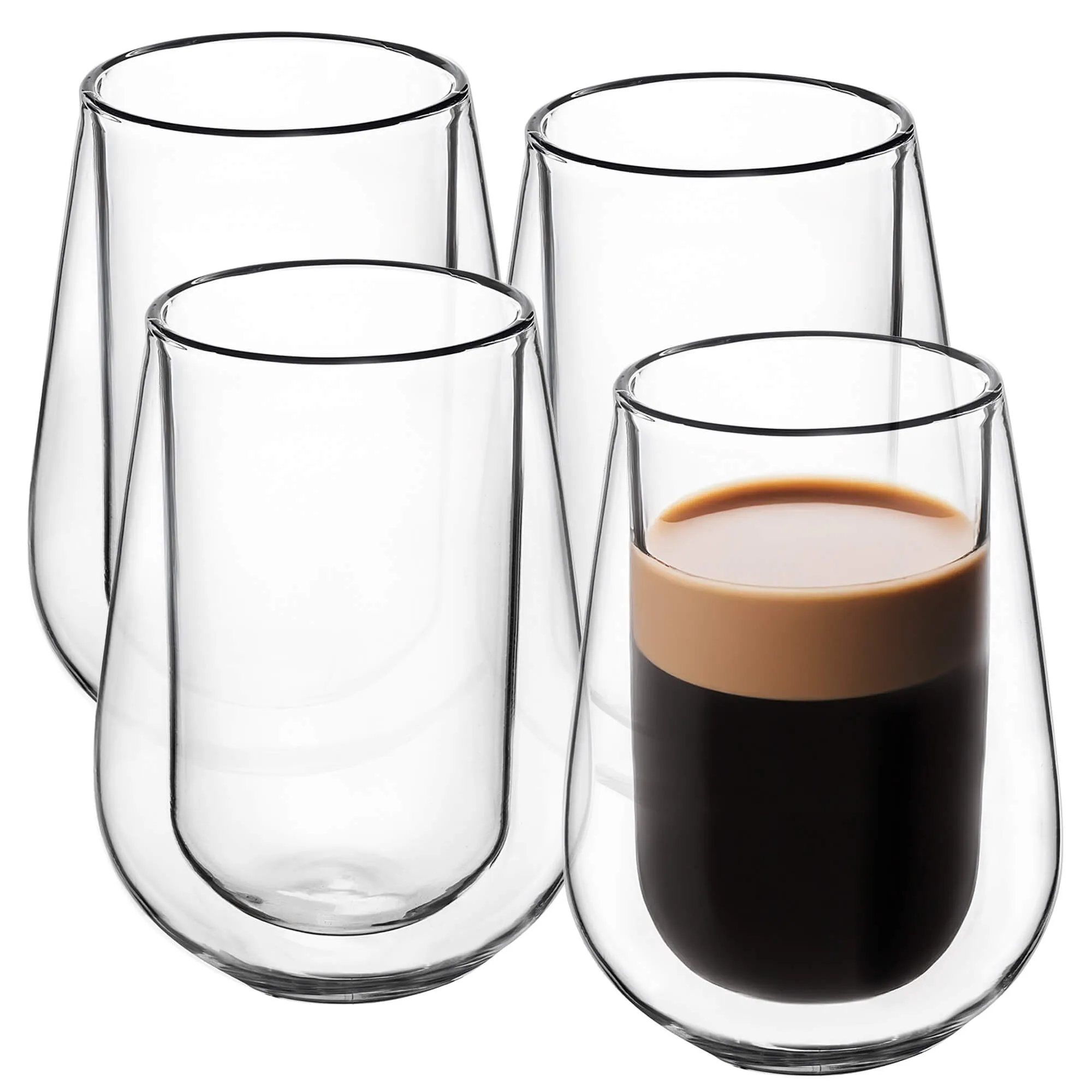 Dvigubos sienelės termo stiklinės po 280 ml, 4 vnt.