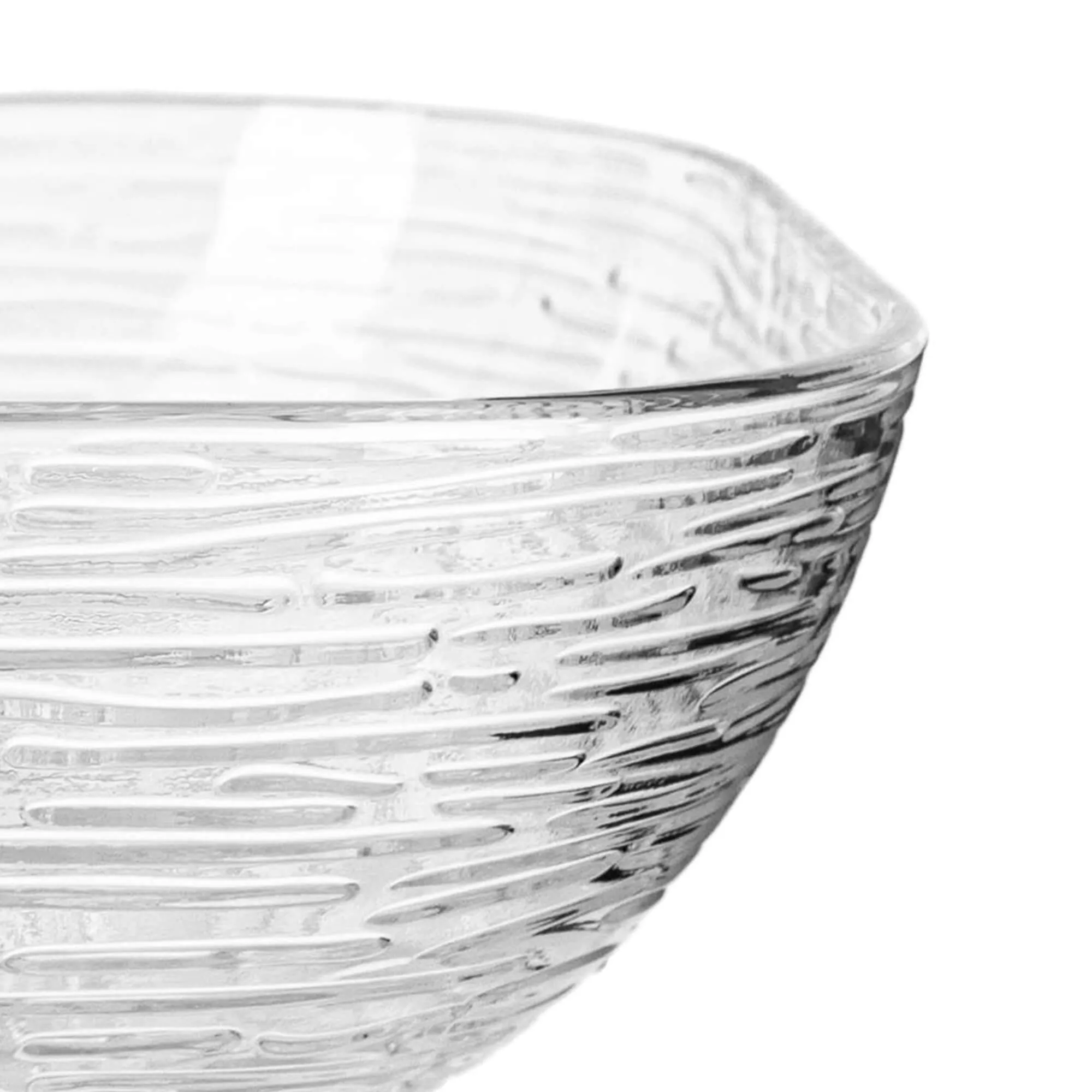 Venosa stikliniai salotų dubenėliai, 20 cm, žievės rašto, 6 vnt.