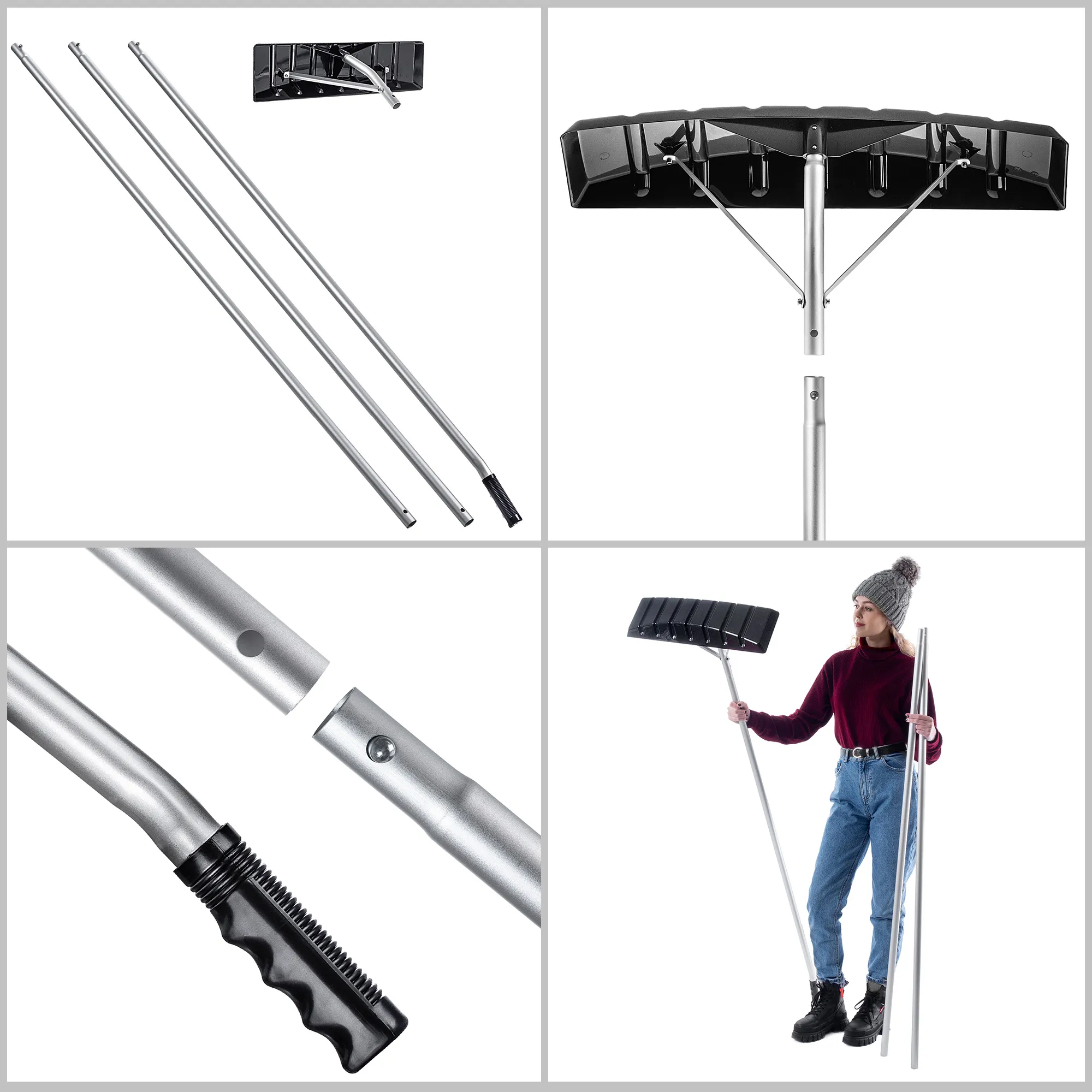 Frias 473 cm teleskopinis sniego grandiklis stogui