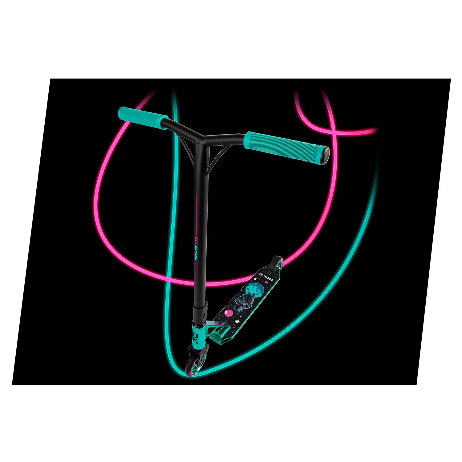 SOKE XTR triukų paspirtukas turkio spalvos rožinis - nuotrauka 1