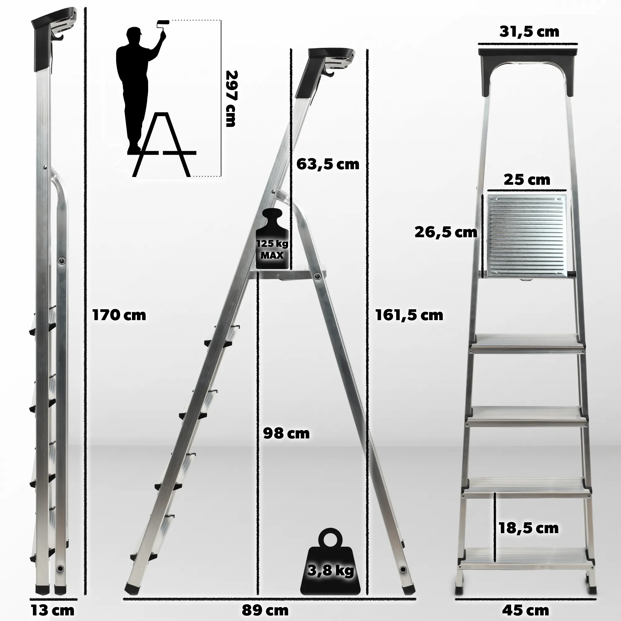 Fiskars 1027044 Xaact mažas grėblys