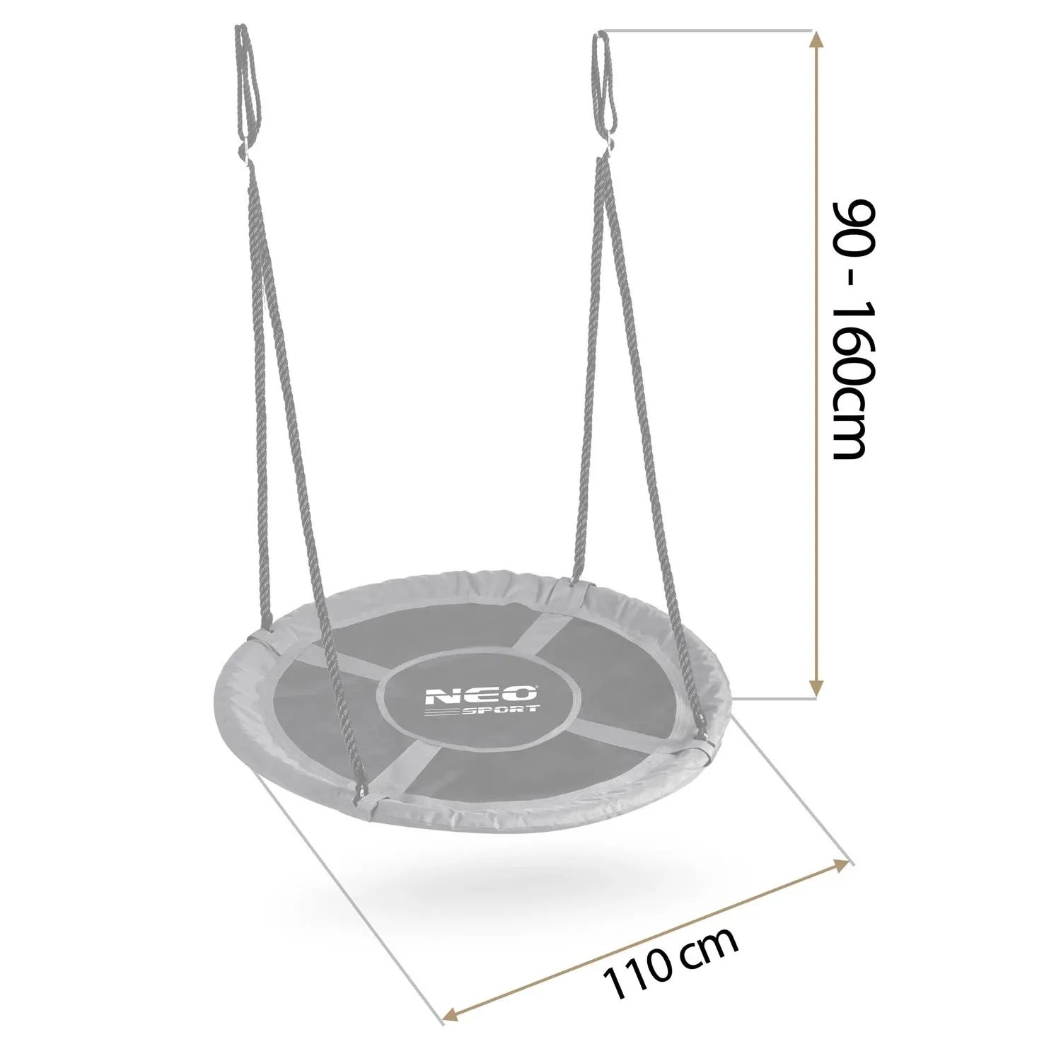 „Neo-Sport Swingo“ 110 cm „Crown Nest“ sūpynės - nuotrauka 1