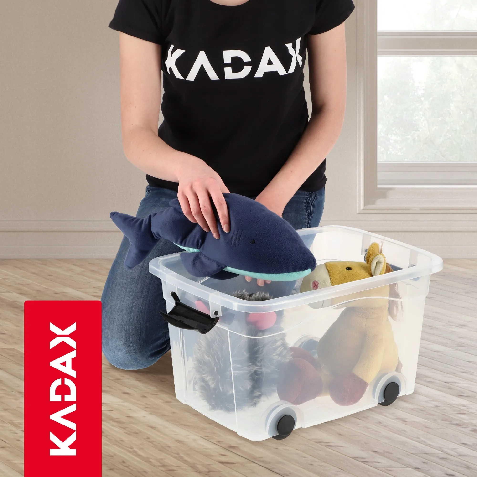 Vado 60 litrų plastikinė šiukšliadėžė su ratukais, žalia