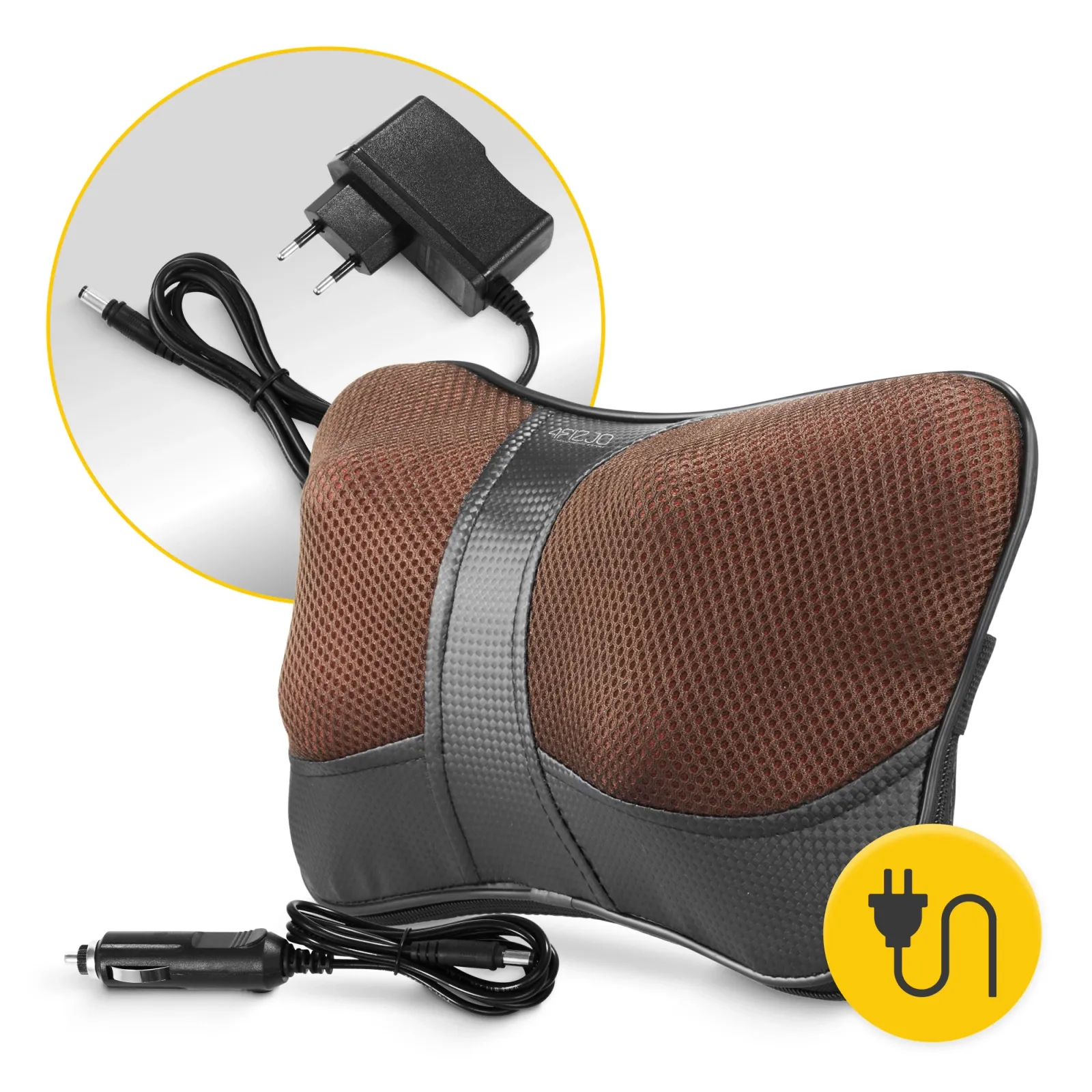 SHIATSU ULTRA+ masažinė pagalvėlė ruda