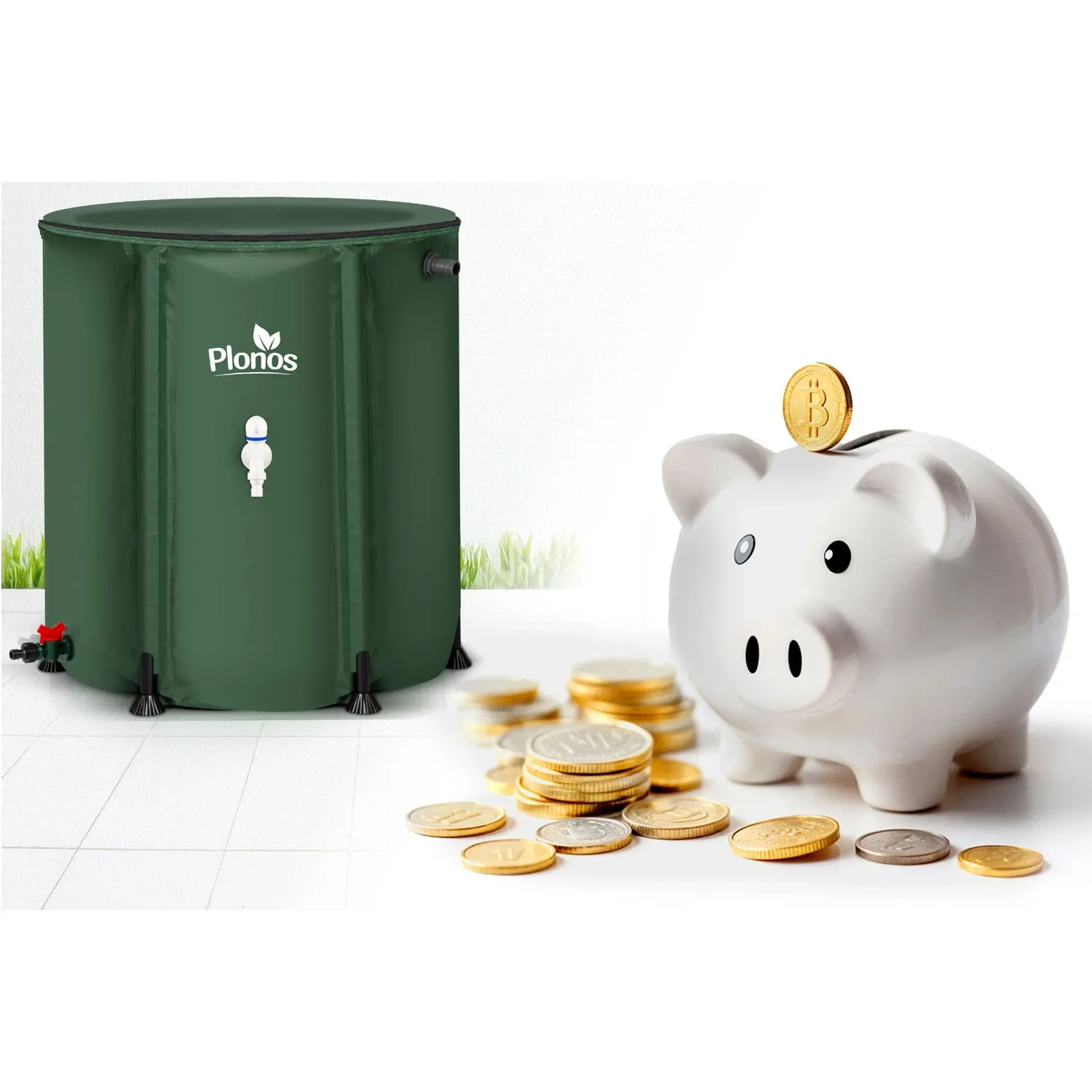 200 l lietaus vandens talpykla „Plonos PL-520“ - nuotrauka 1