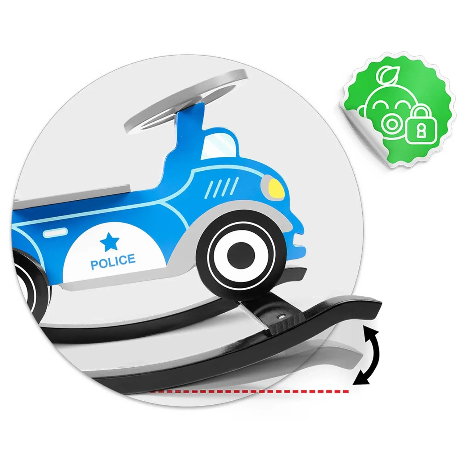 Ricokids 785000 Medinis supamasis automobilis policijai - nuotrauka 1
