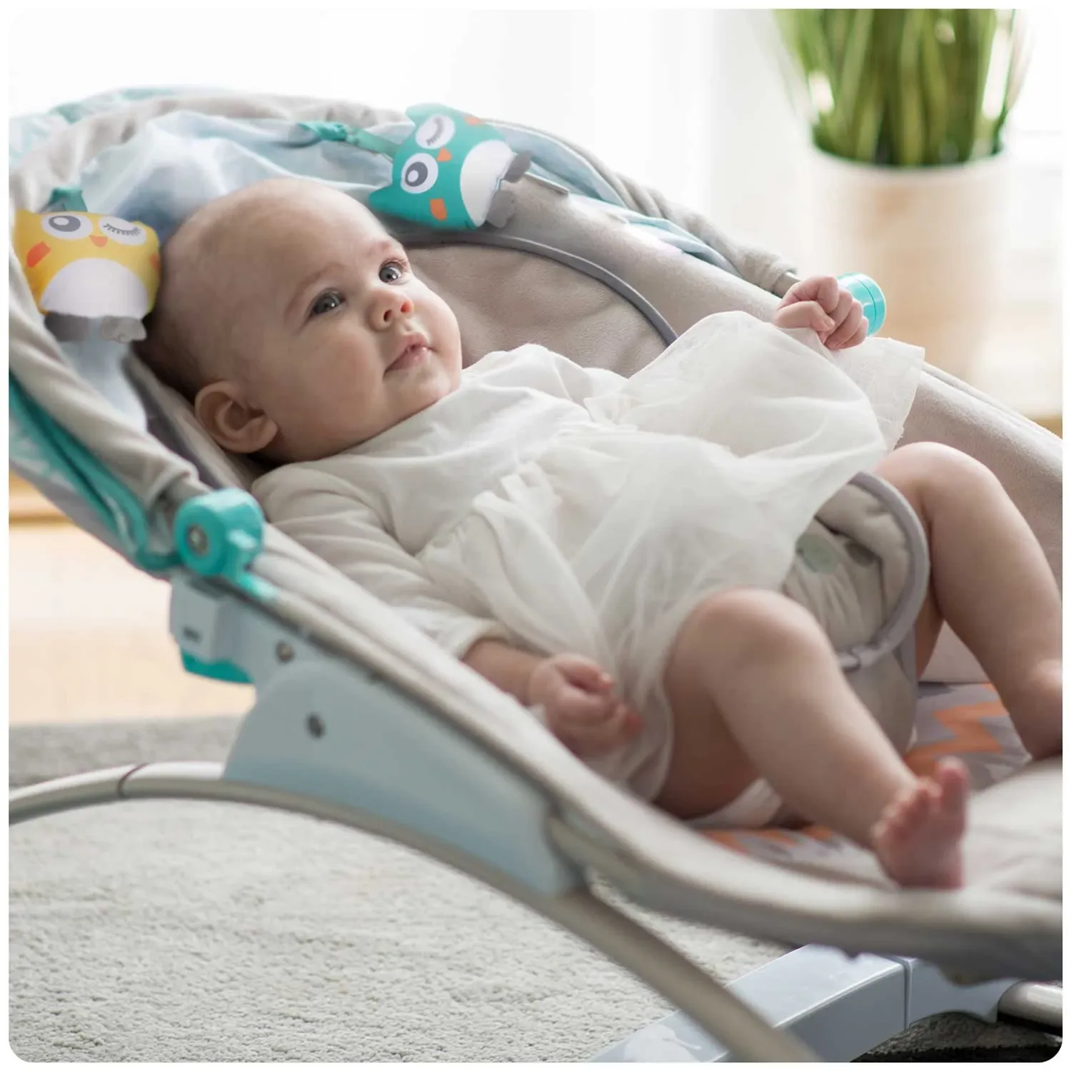 Ricokids šokinėjimo lovelė su vibracija ir muzika - pilka - nuotrauka 1