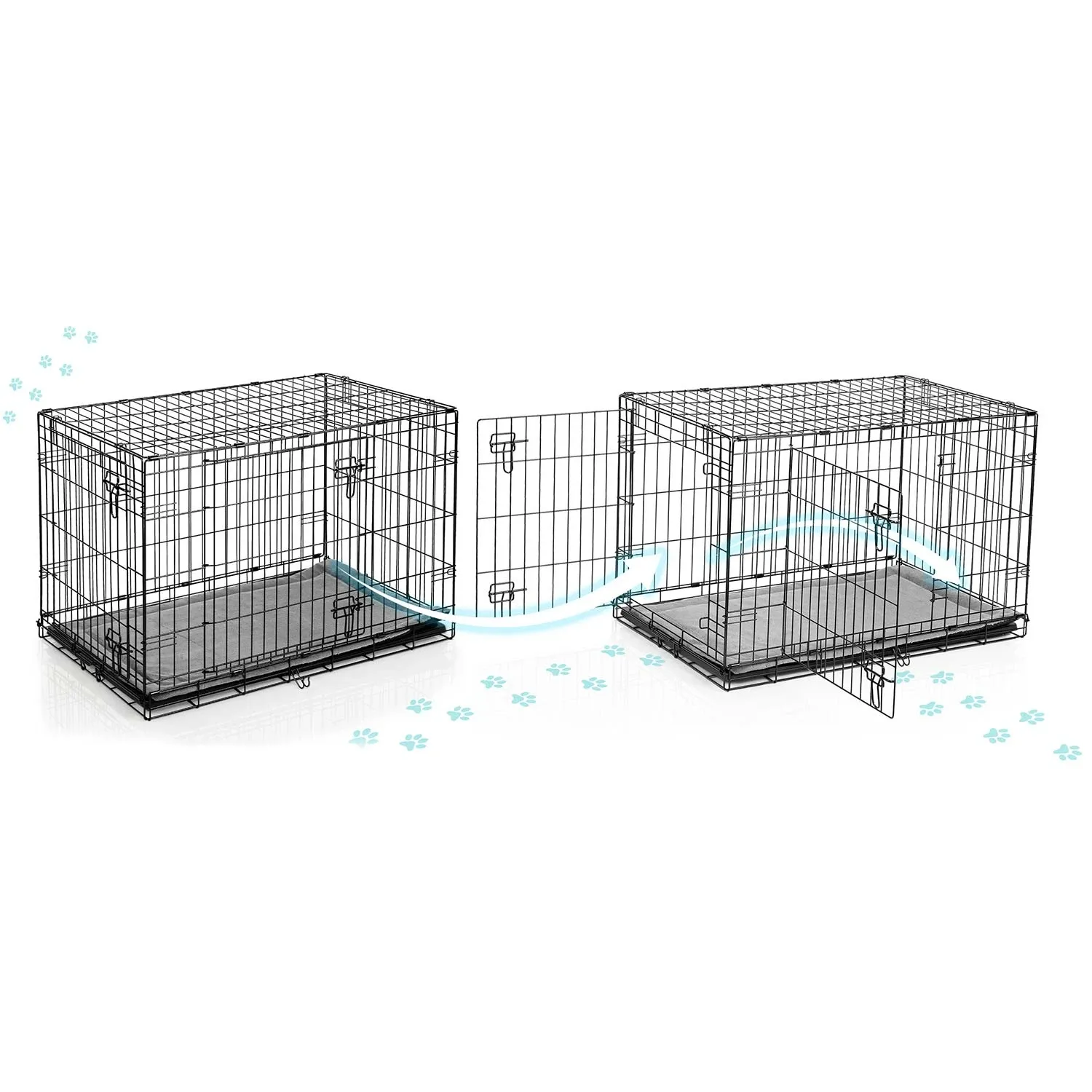 Metalinis šunų voljeras + guolis 91 x 57 x 62 cm PH-201 - nuotrauka 1