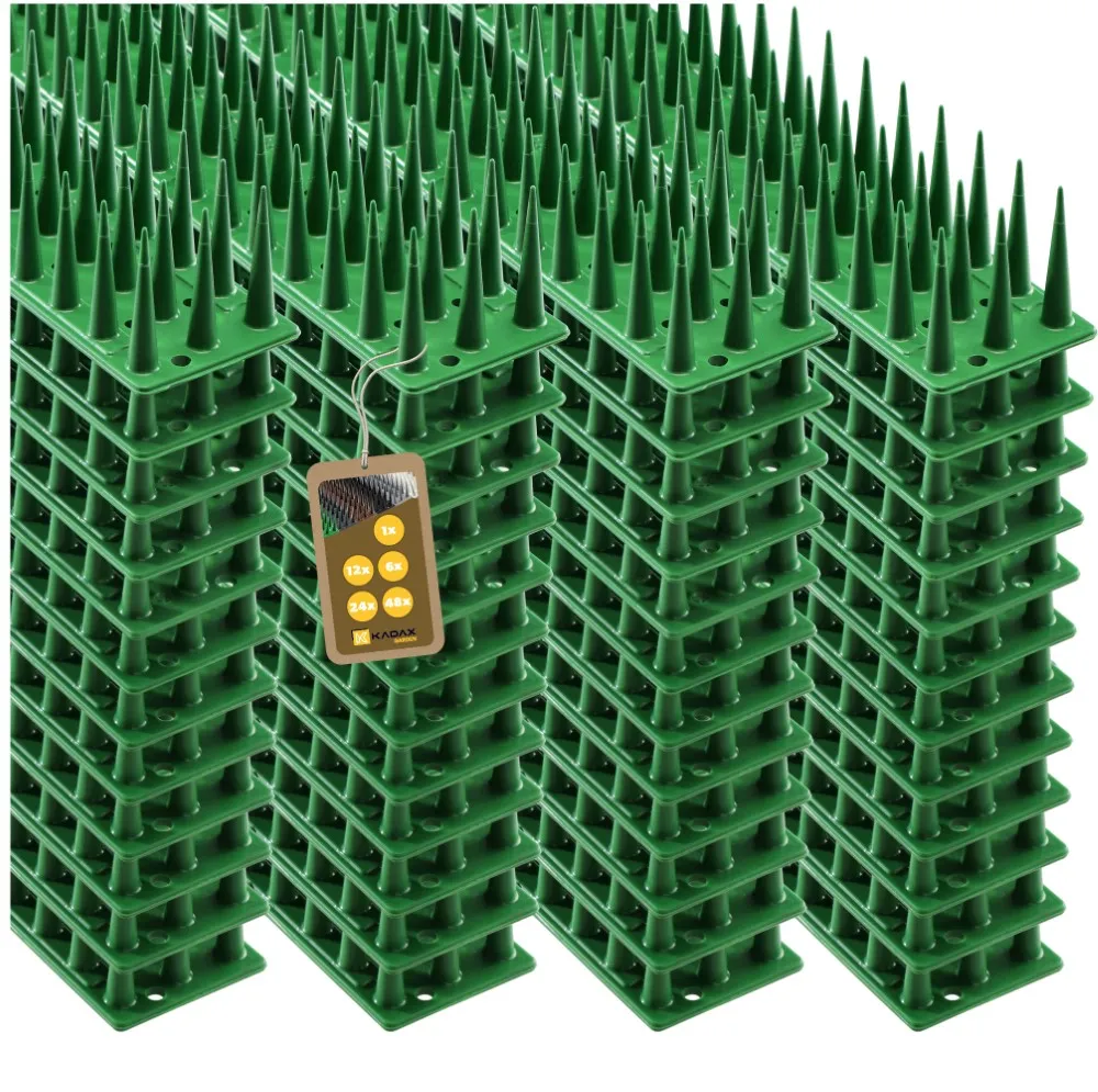 „Arcas“ plastikiniai paukščių apsaugos smaigai, žali, 48 vnt.