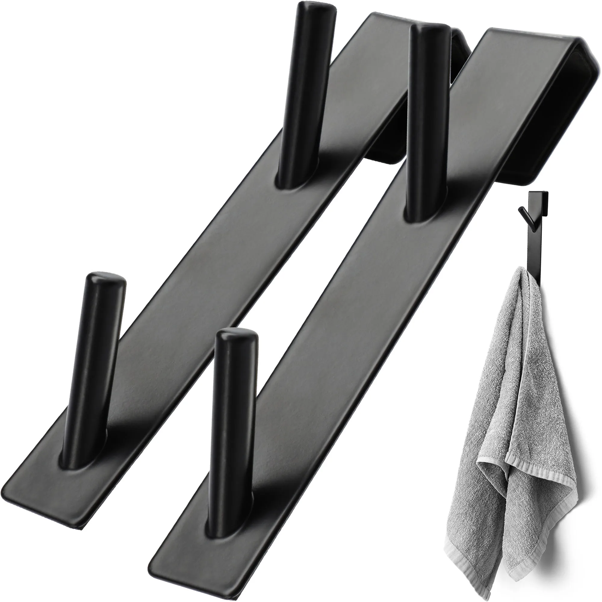 Besse durų kabliukai, juodi, dviguba pakuotė (2 vnt.)