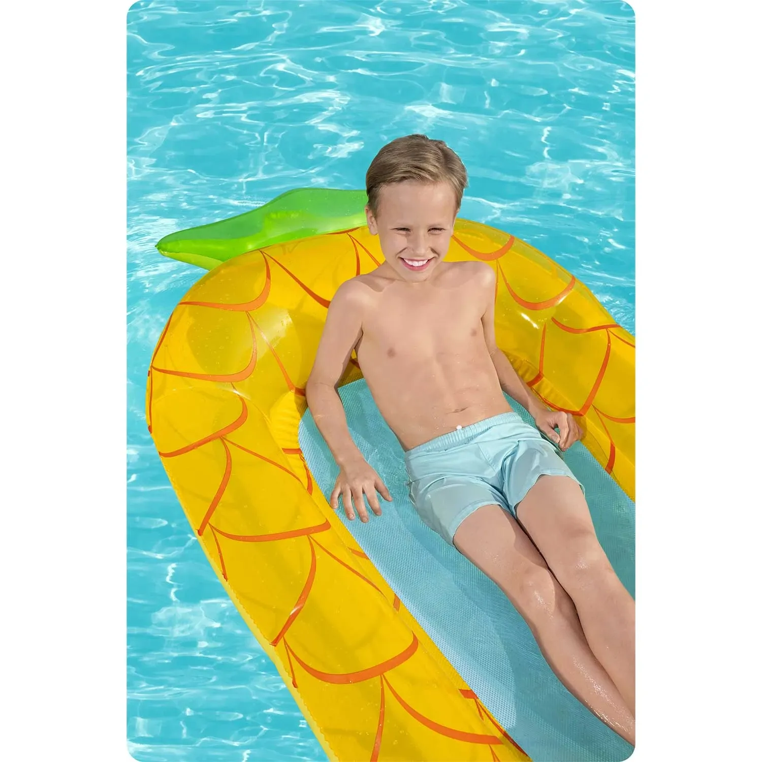 „Bestway 43644“ pripučiamas plaukimo čiužinys su ananasų efektu - nuotrauka 1