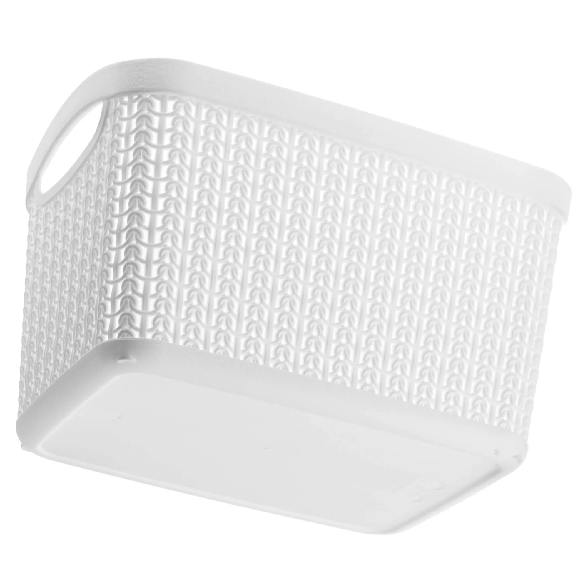 Fonti stačiakampis plastikinis krepšelis 6,6 l, baltas, 2 vnt.