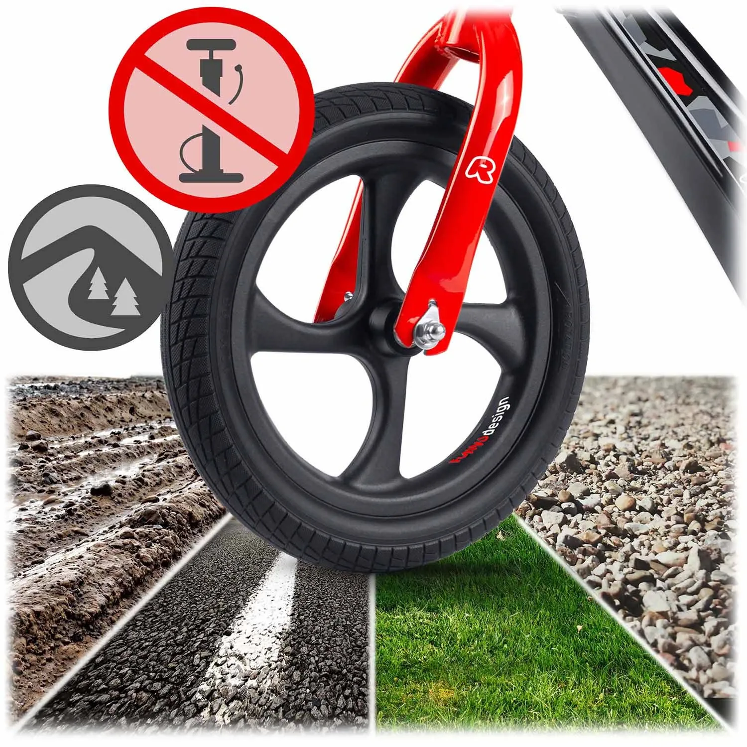 Ricokids FUNNU balansinis dviratis vaikams - nuotrauka 1