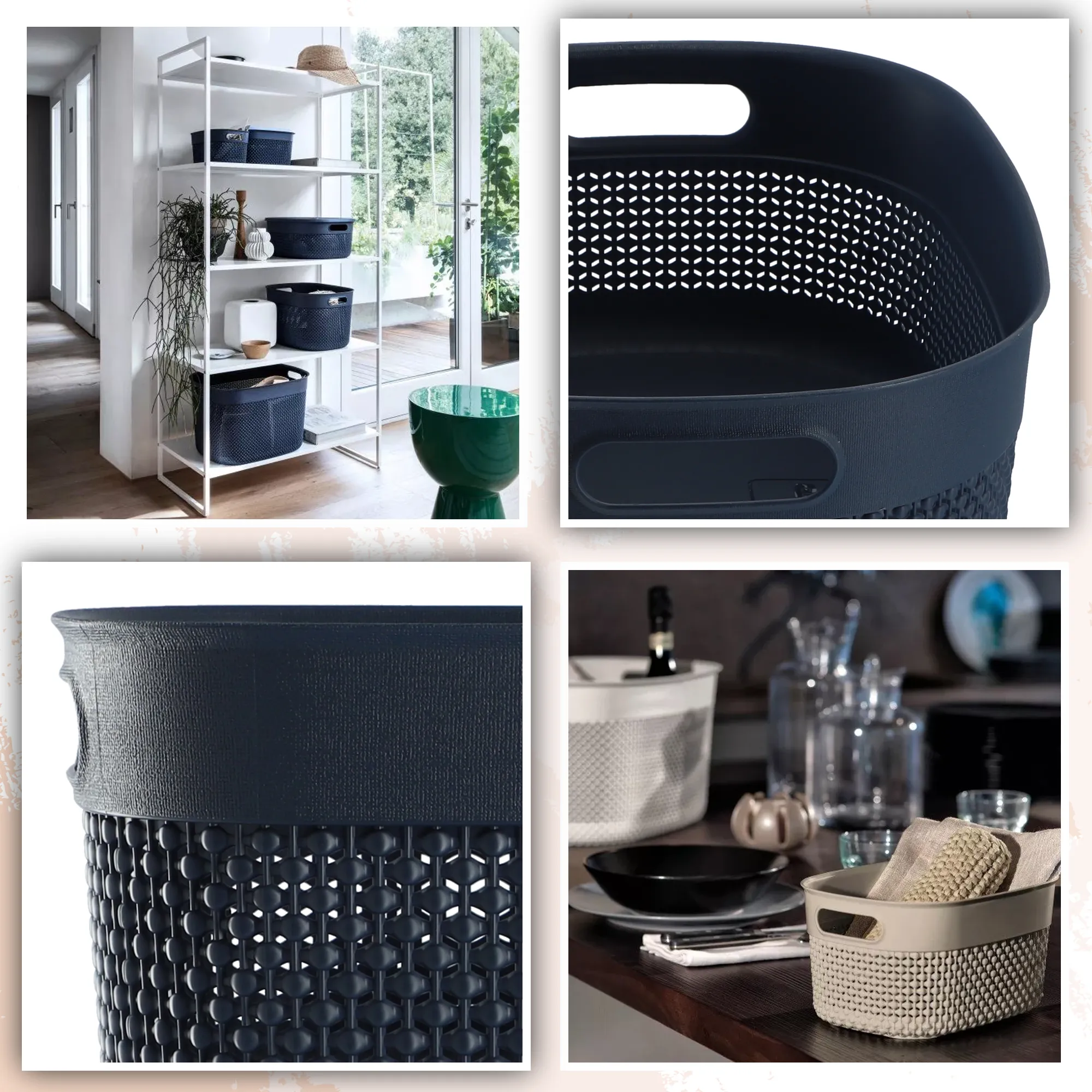 Stačiakampis krepšys 12 l Curver Filo perdirbtas, tamsiai mėlynas