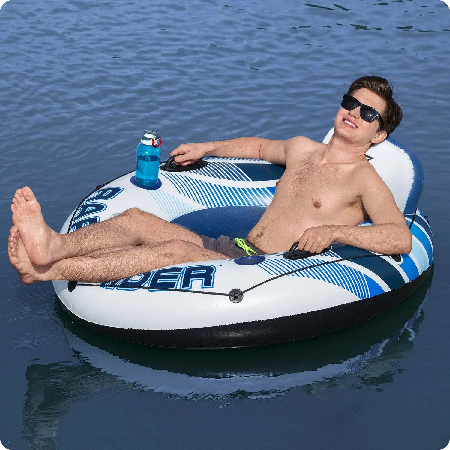 „Rapid Rider“ plaukimo ratas, 135 cm skersmens, 2 rankenos, „Bestway 43116“ - nuotrauka 1