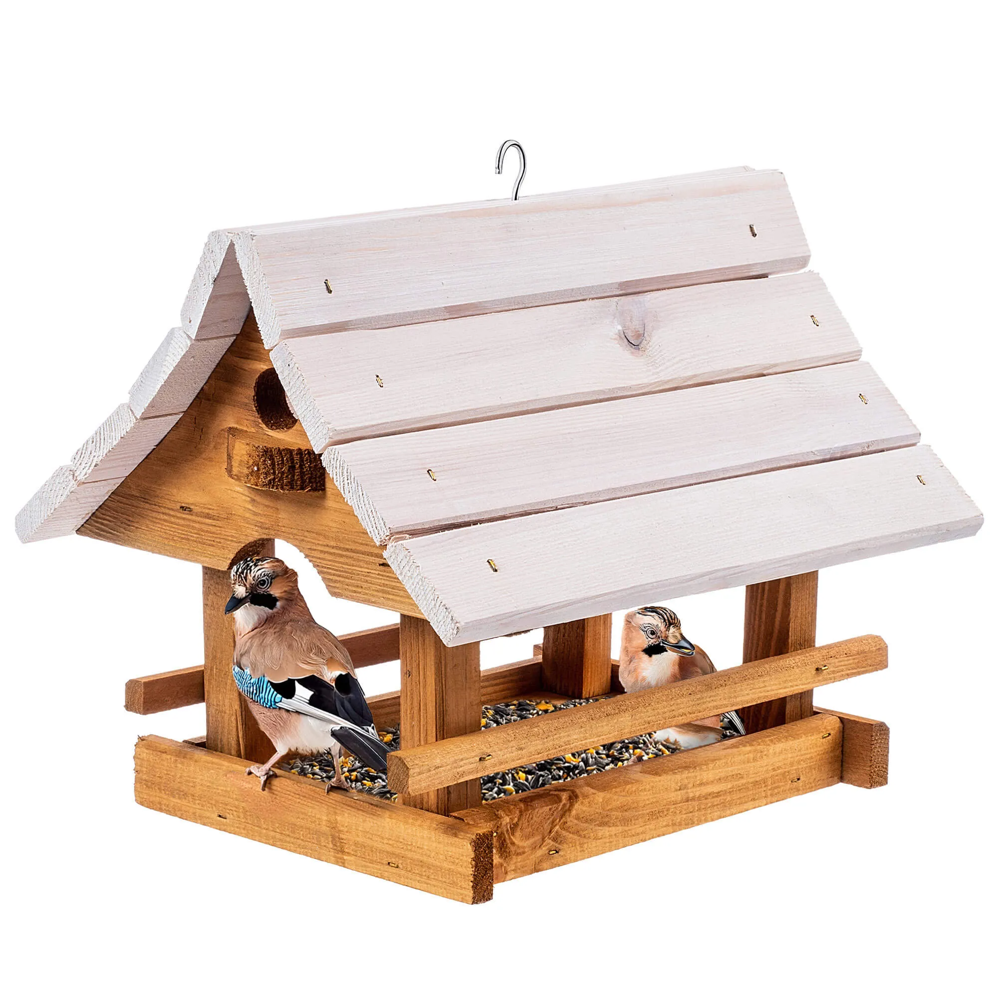 Arbis paukščių lesyklėlė, 30 x 25 cm, natūralios baltos spalvos