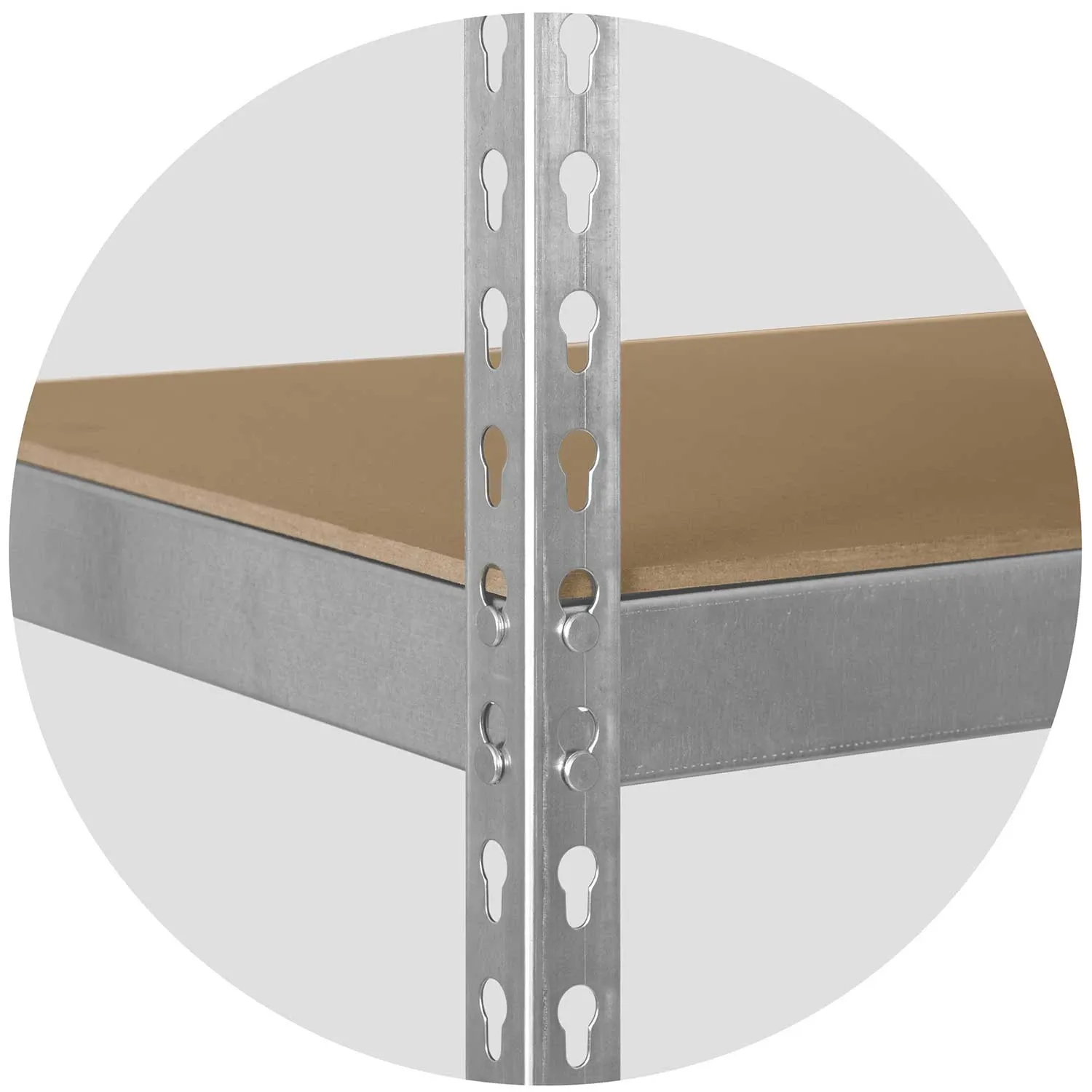 Metalinė daiktų laikymo lentyna 183 x 90 x 45 cm Humberg HR-700 sidabrinė - nuotrauka 1