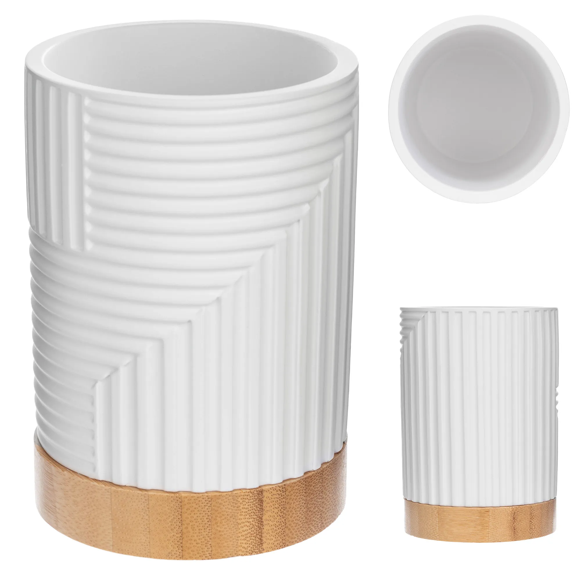 Lunel apvalus vonios puodelis, baltas