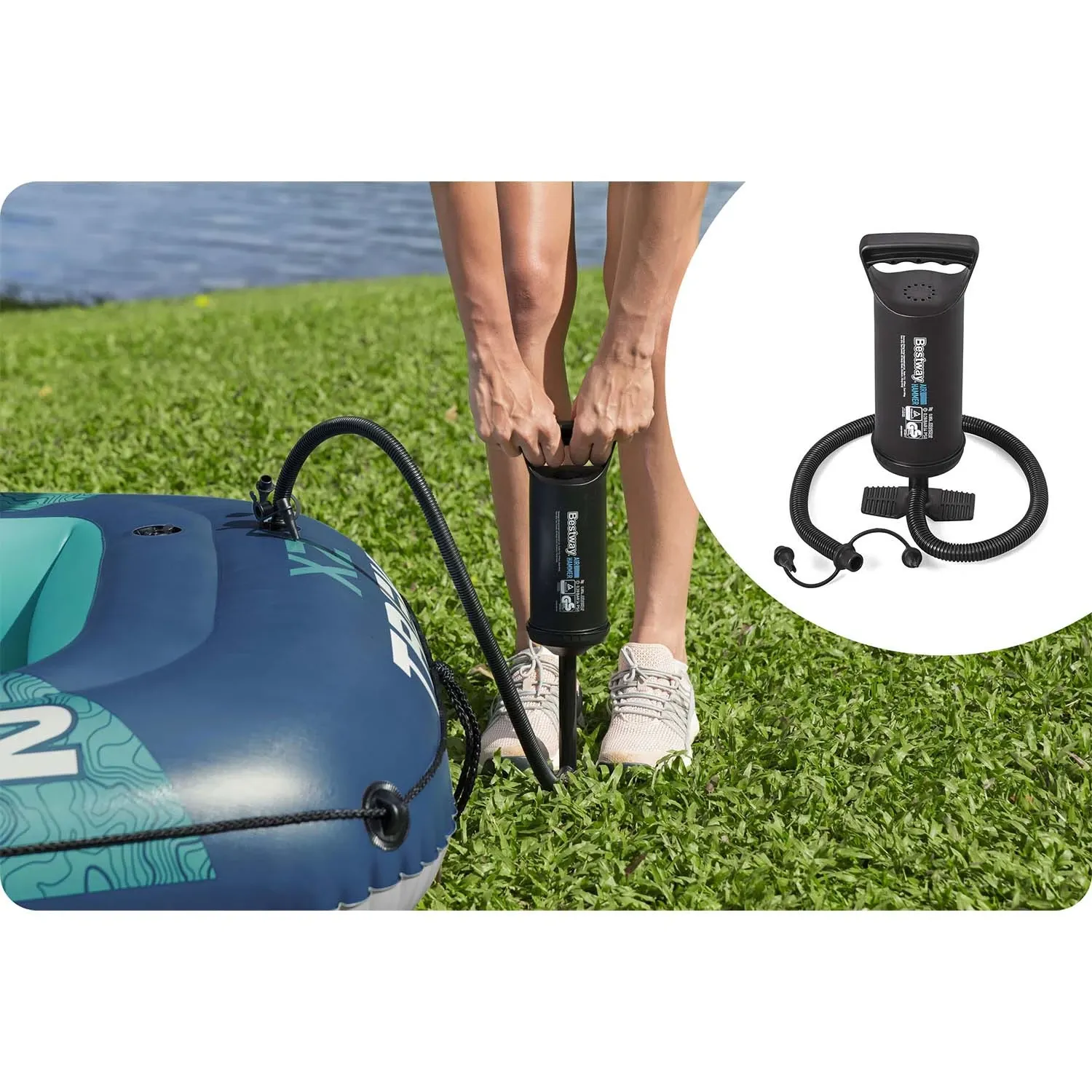 Pripučiama valtis Trek X2 Raft 232 x 118 cm Bestway 61153 - nuotrauka 1