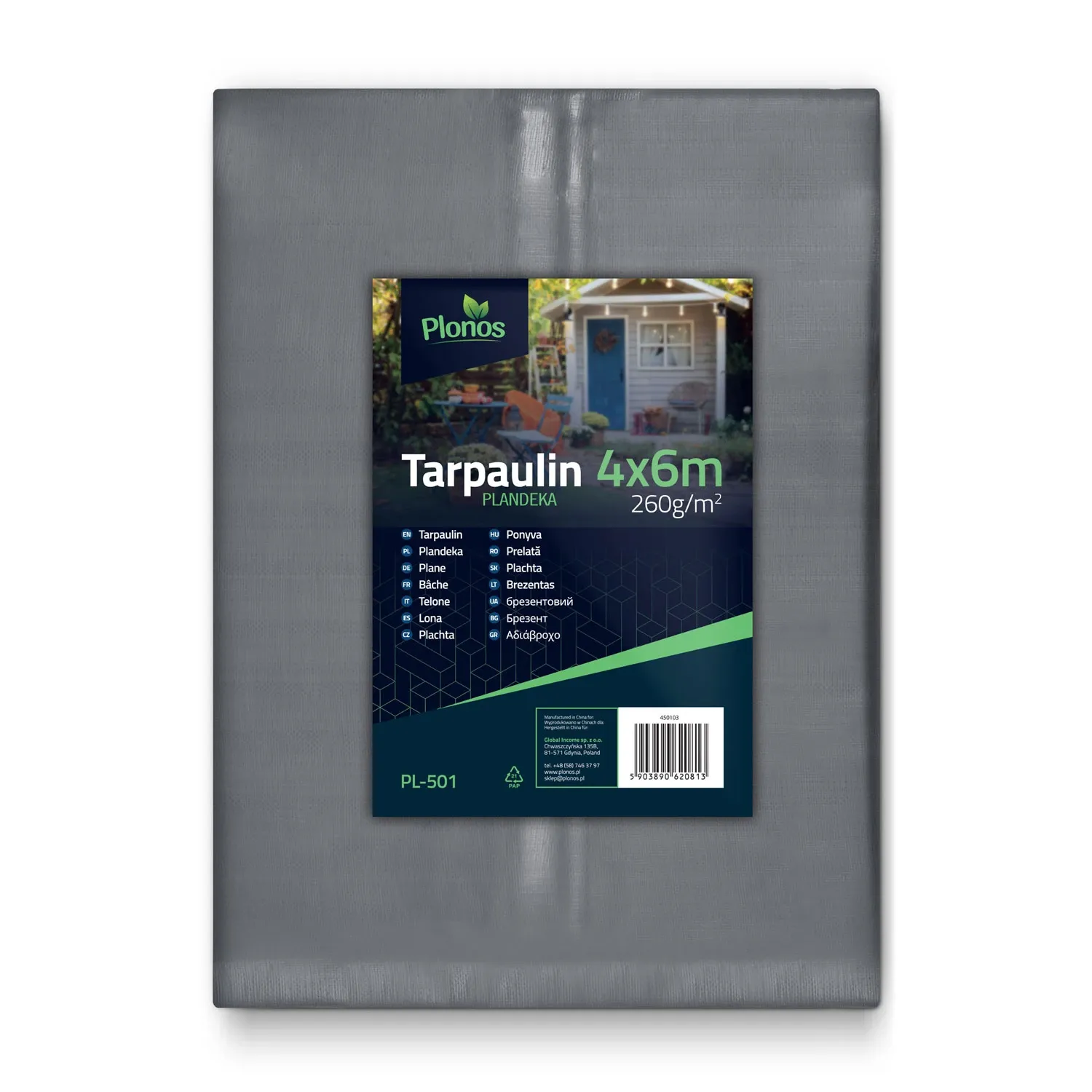 Brezentas 600 x 400 cm 260 g/m2 Plonos PL-501 - nuotrauka 1