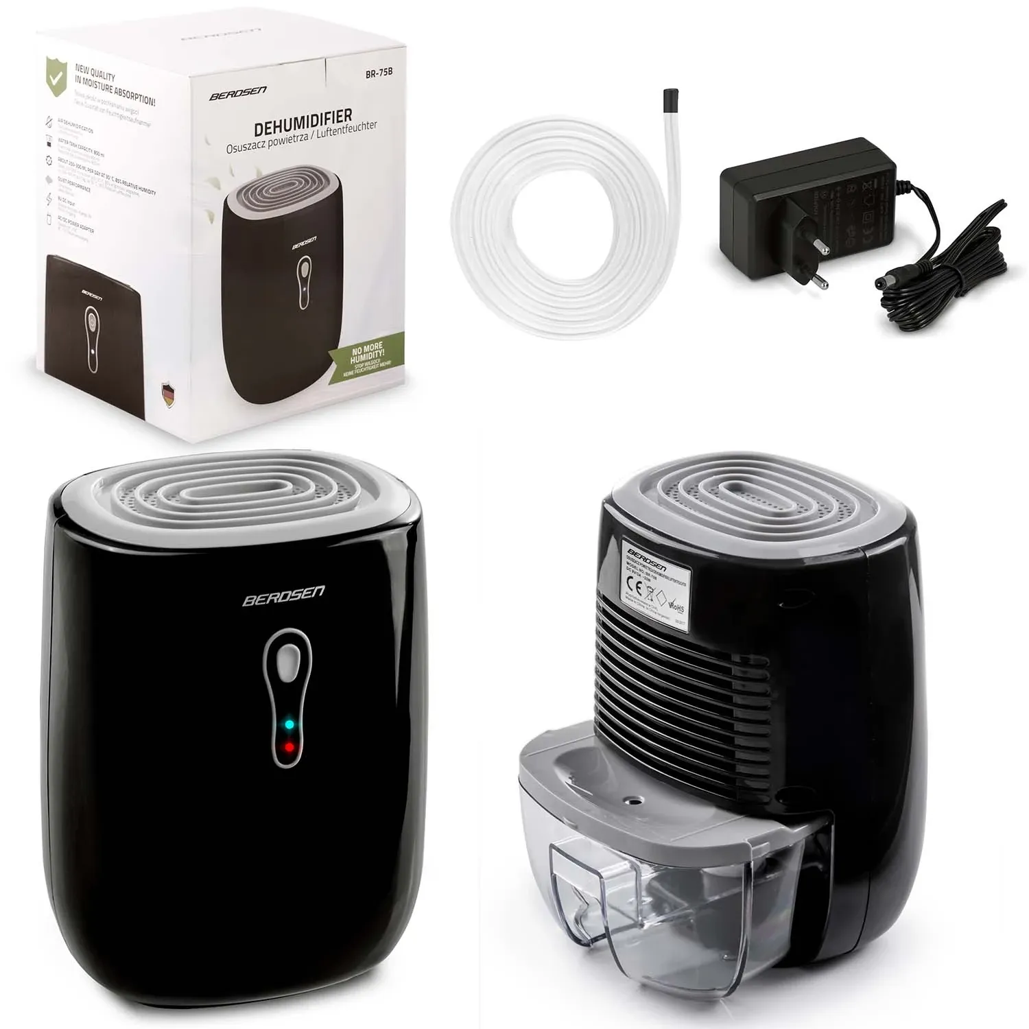 Berdsen BR-75B juodos ir pilkos spalvos oro sausintuvas - drėgmės sugėriklis - nuotrauka 1