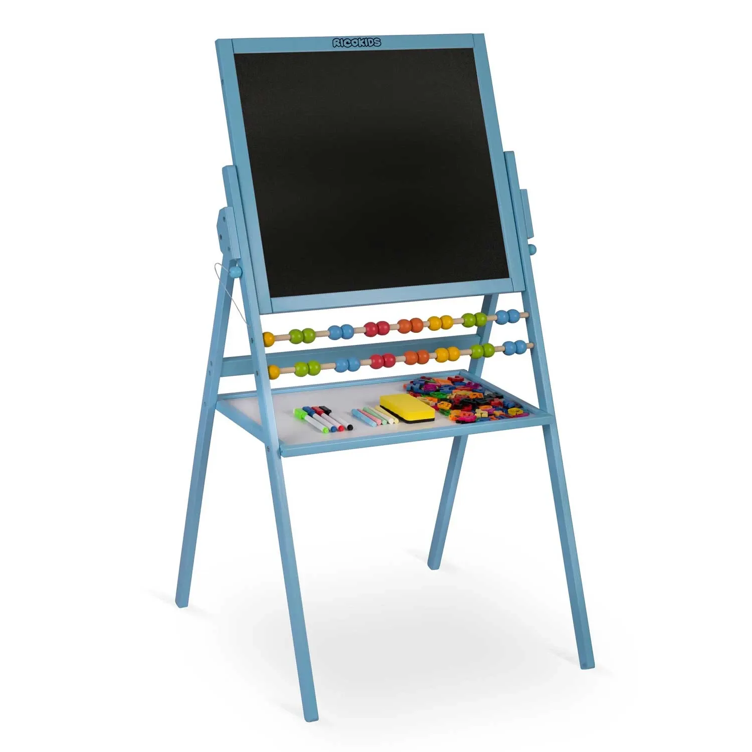 Ricokids magnetinė kreidinė lenta, besisukanti - mėlyna - nuotrauka 1