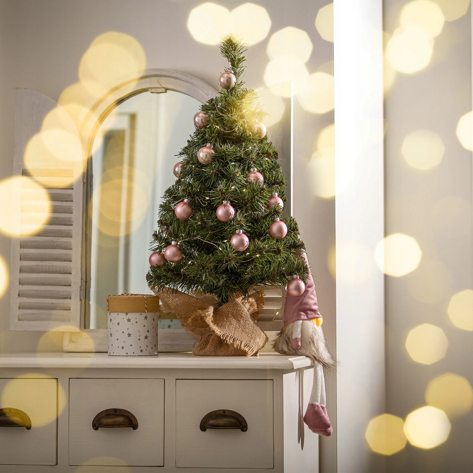 Dekoratyvinė dirbtinė Kalėdų eglutė iš džiuto 60 cm