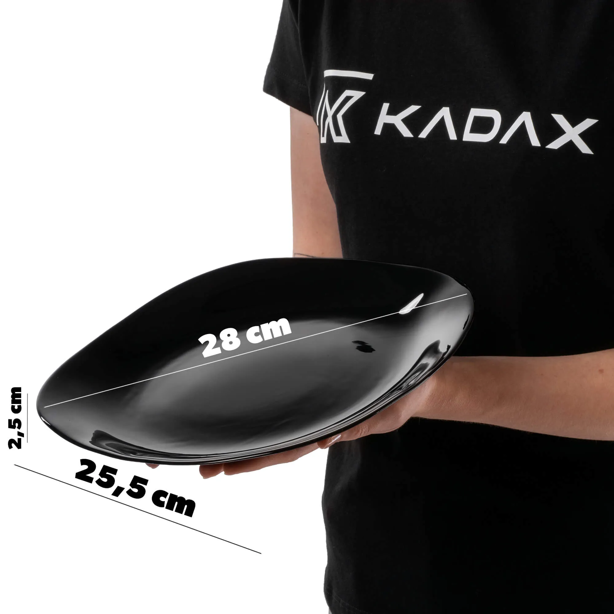Moiano negili lėkštė 28 cm, juoda