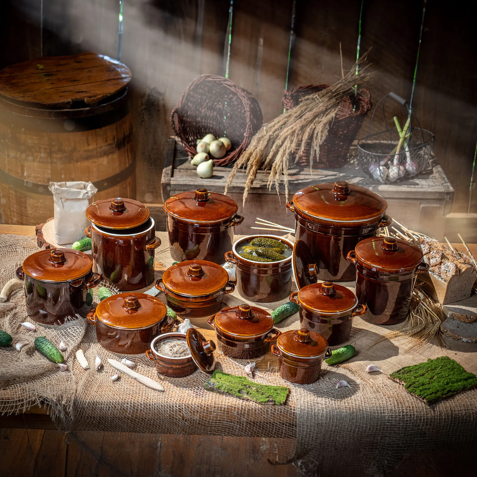 Athena 2 l keraminis puodas, 21 cm su dangčiu