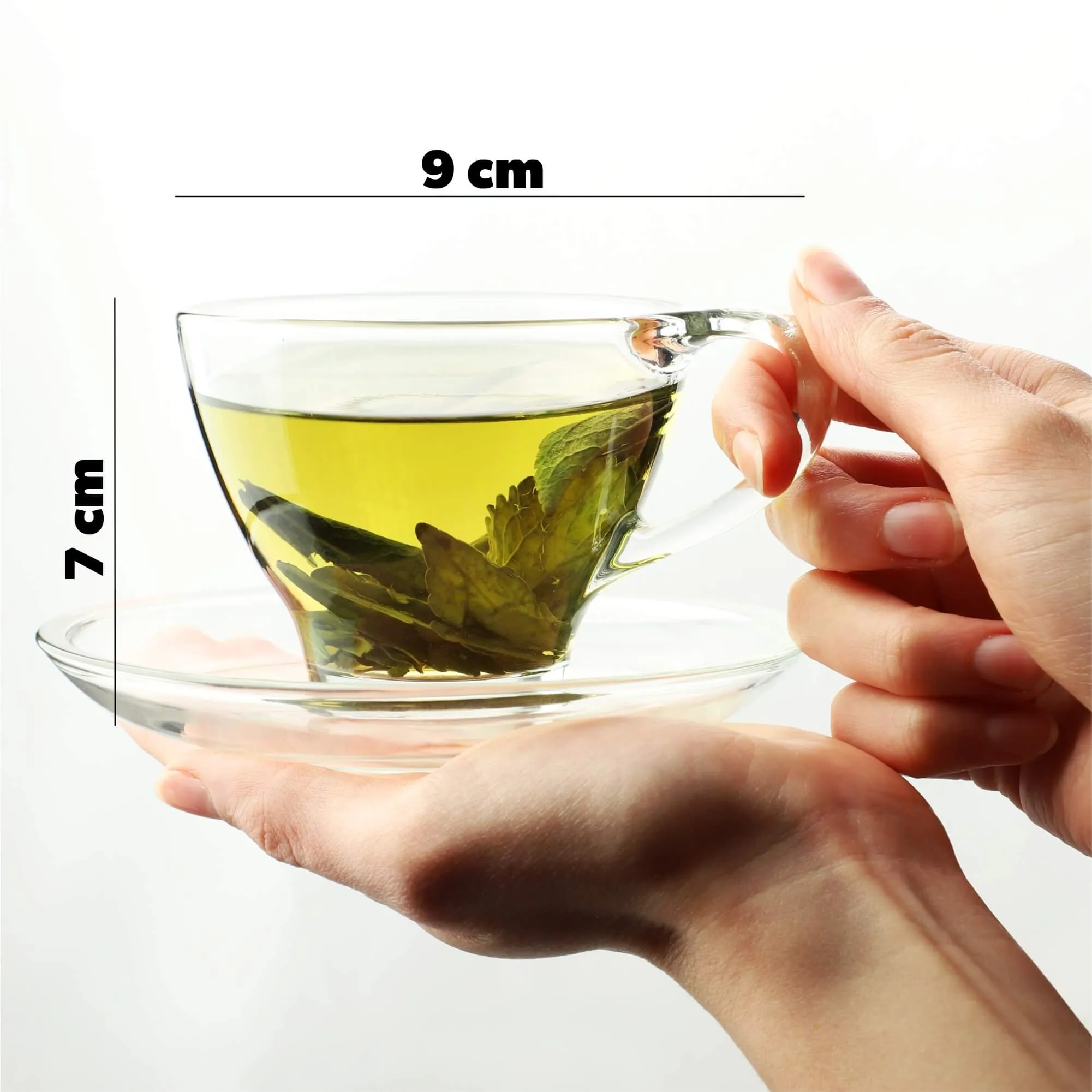 Zinal arbatos puodeliai su lėkštute, 200 ml, 6 vnt.