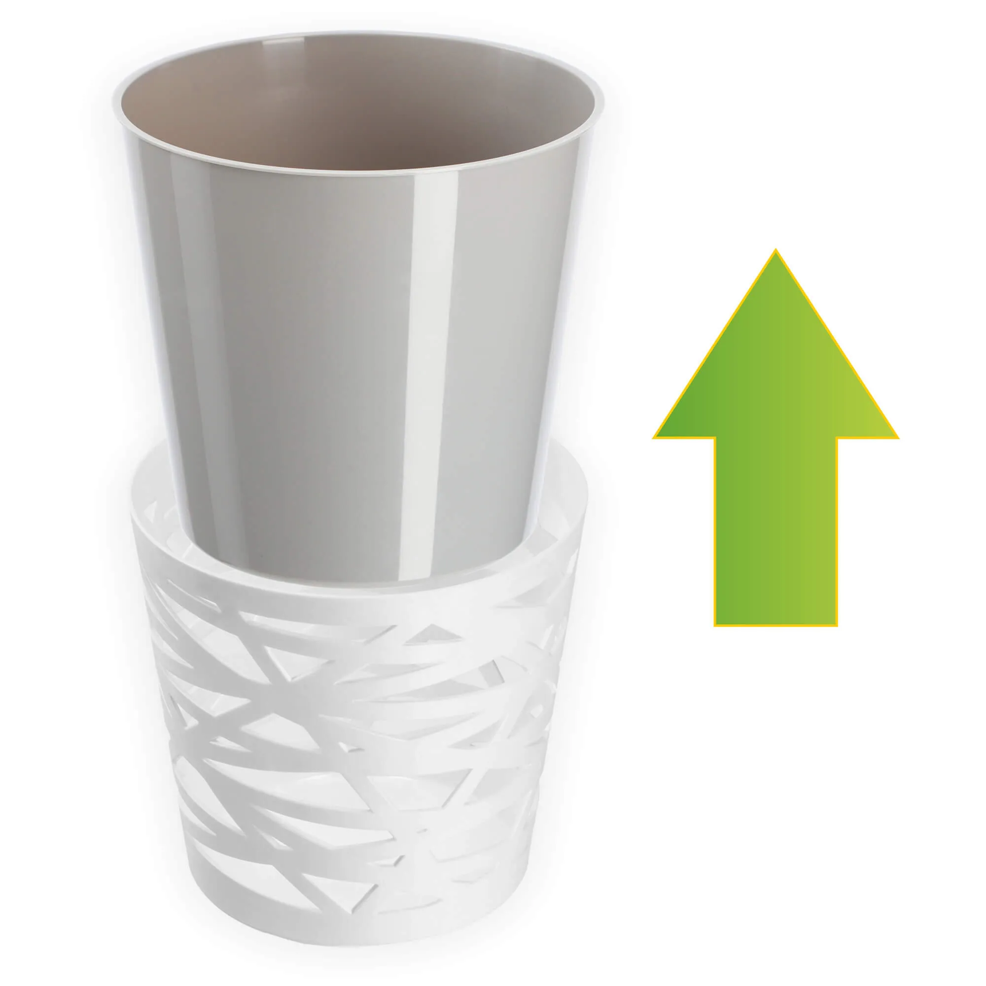 Rusio vazonas su įdėklu 15 cm