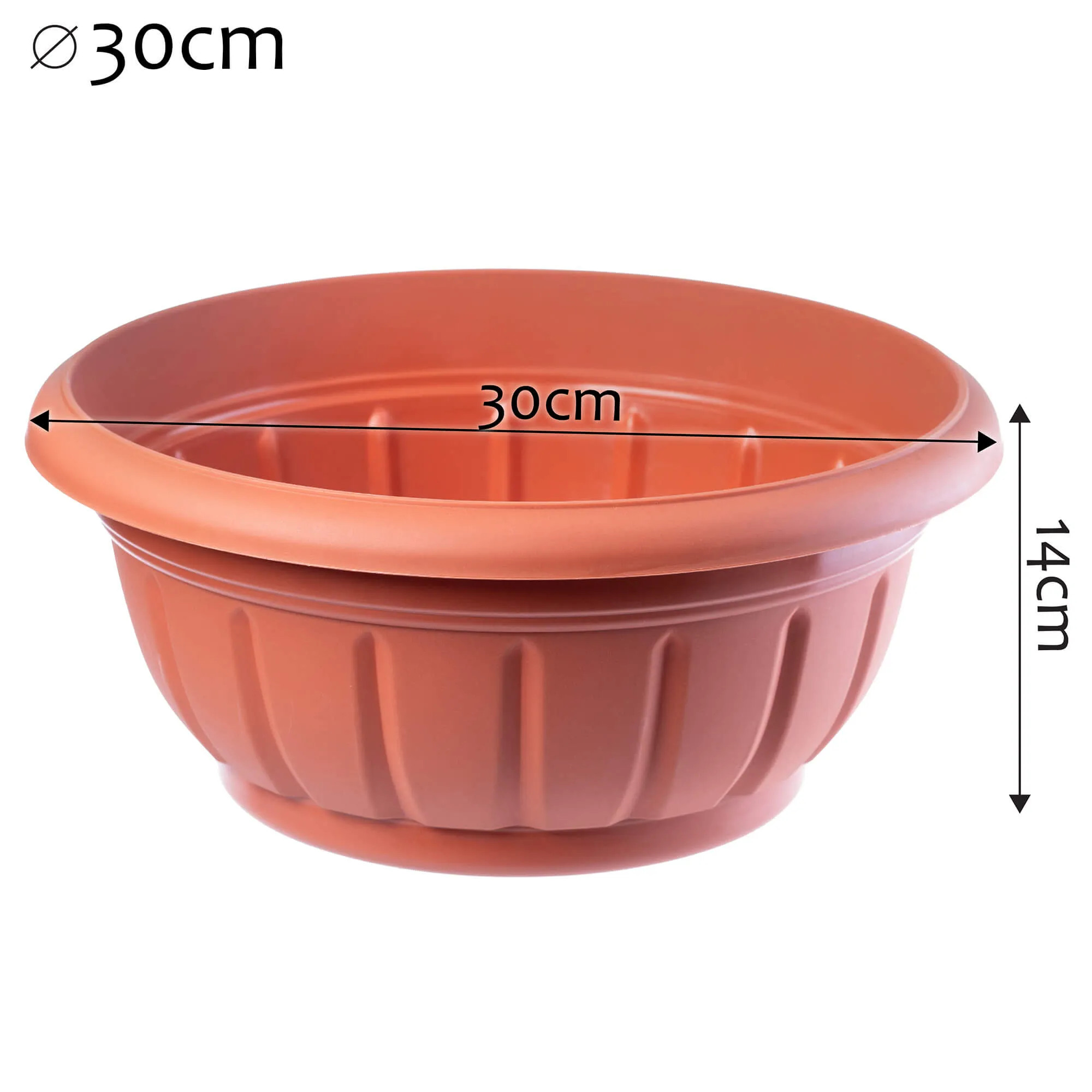 Budrio gėlių vazonas terakotos spalvos 30 cm