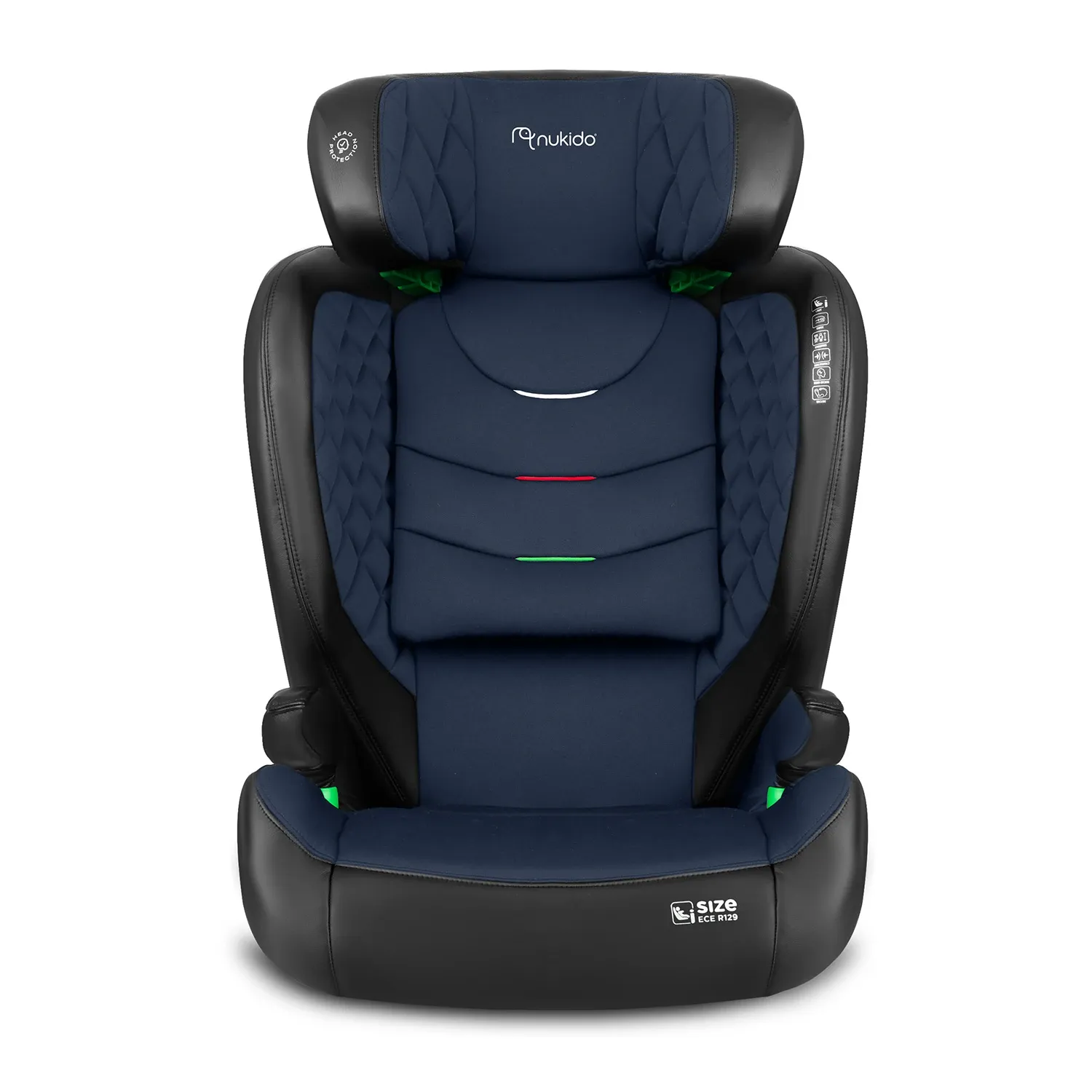 Nukido Louis automobilinė kėdutė, juoda/tamsiai mėlyna, 15-36 kg, ISOFIX - nuotrauka 1