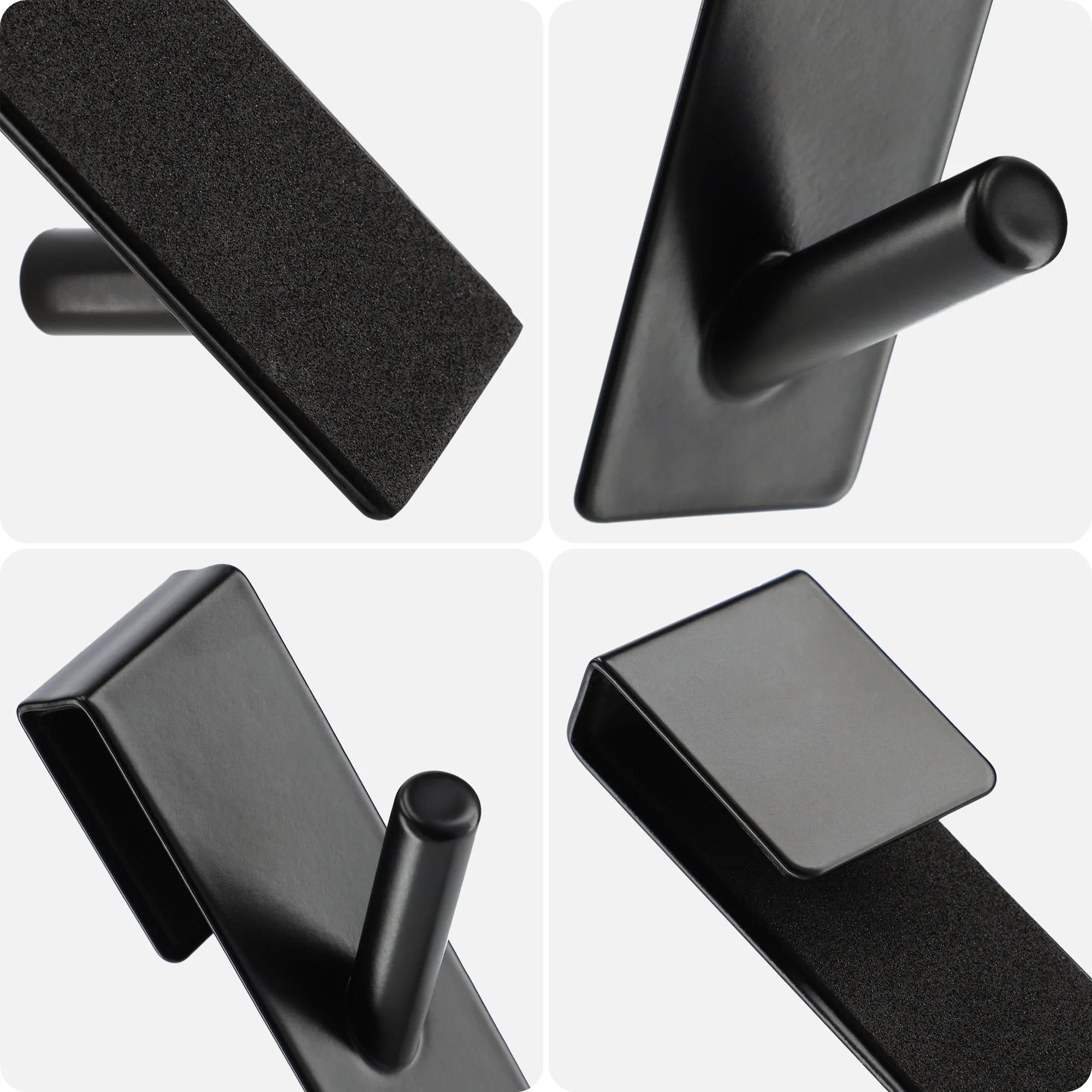 Besse durų kabliukai, juodi, dviguba pakuotė (2 vnt.)