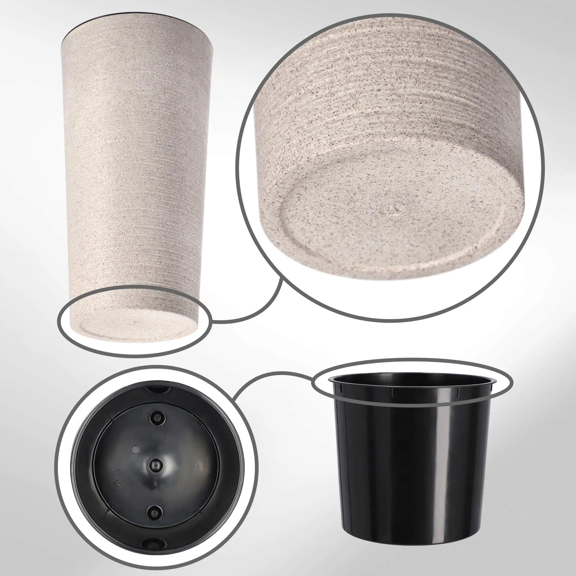 Latina kalto formos gėlių vazonas 25 cm