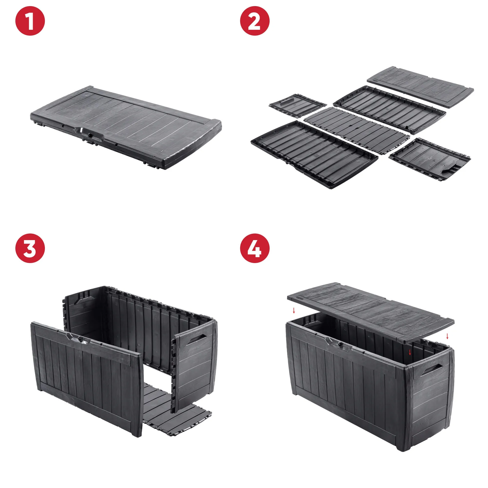 Keter Hollywood 270L grafito sodo dėžė