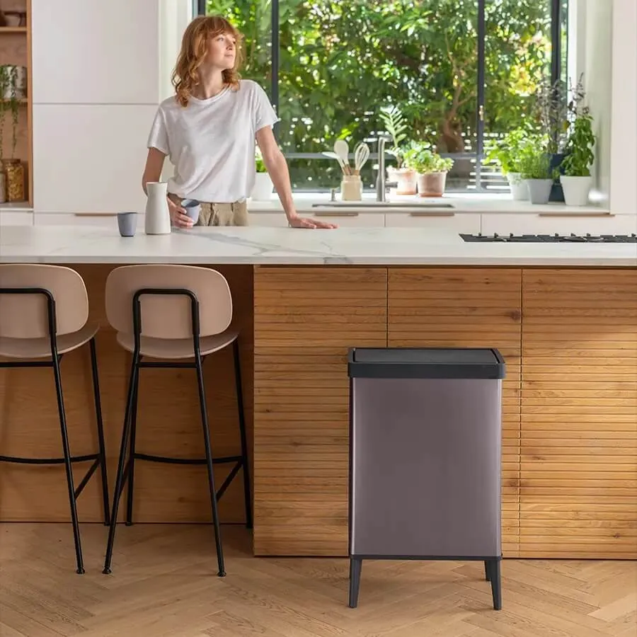 Curver Verto šiukšliadėžė aukšta, 54 l, perlinės pilkos spalvos