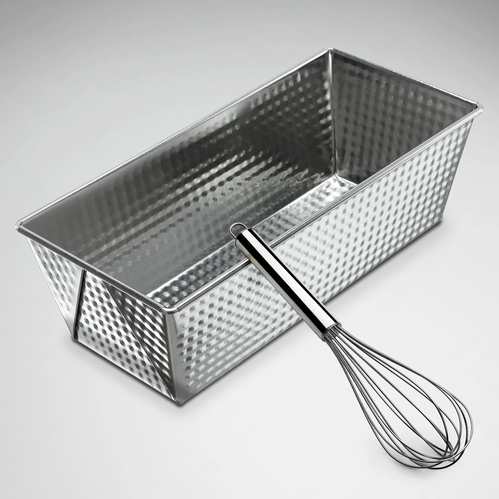 Vokinių kepimo formų rinkinys 25 + 30 + 35 cm, sidabrinės spalvos