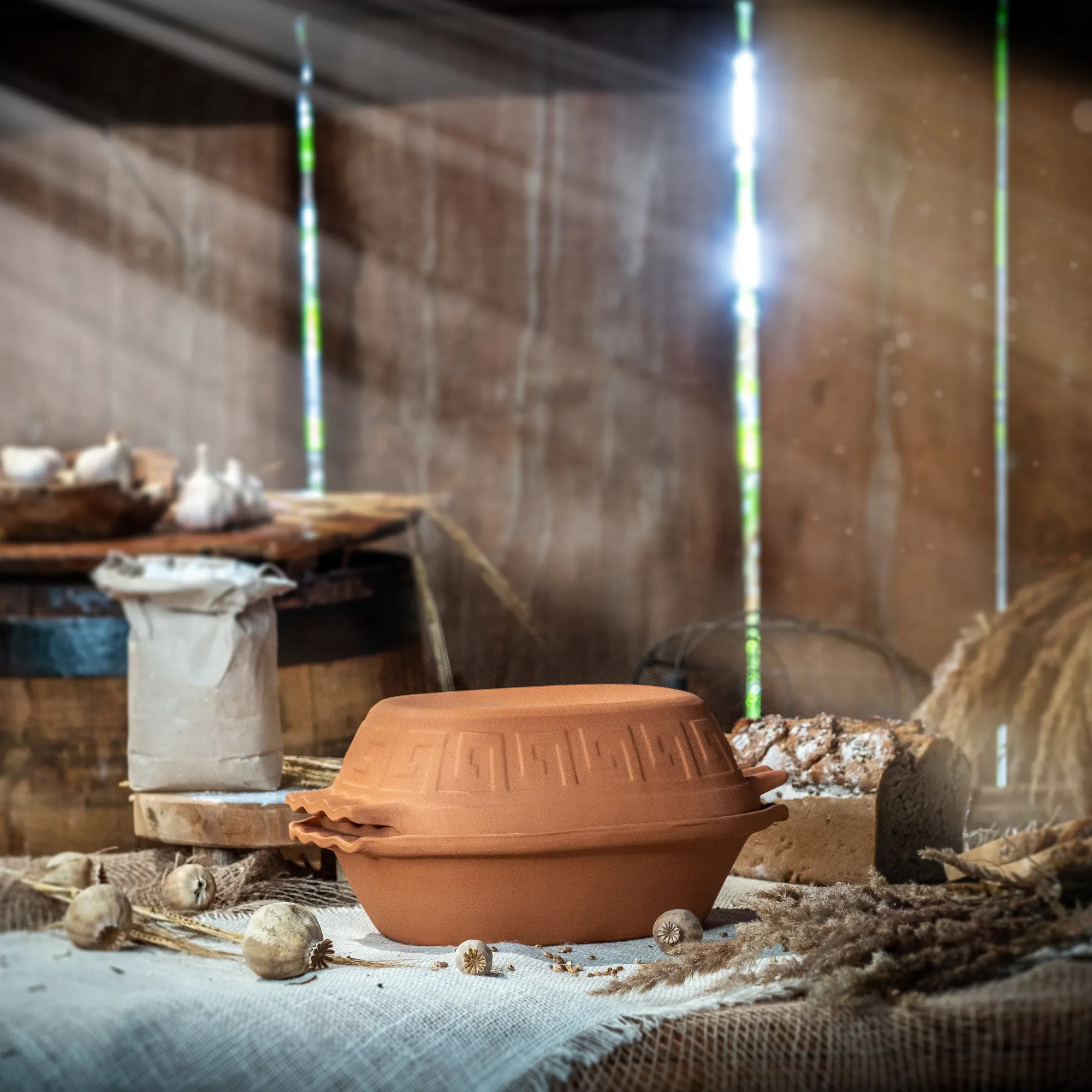 Augustus romėniškas puodas 4 l, ovalus