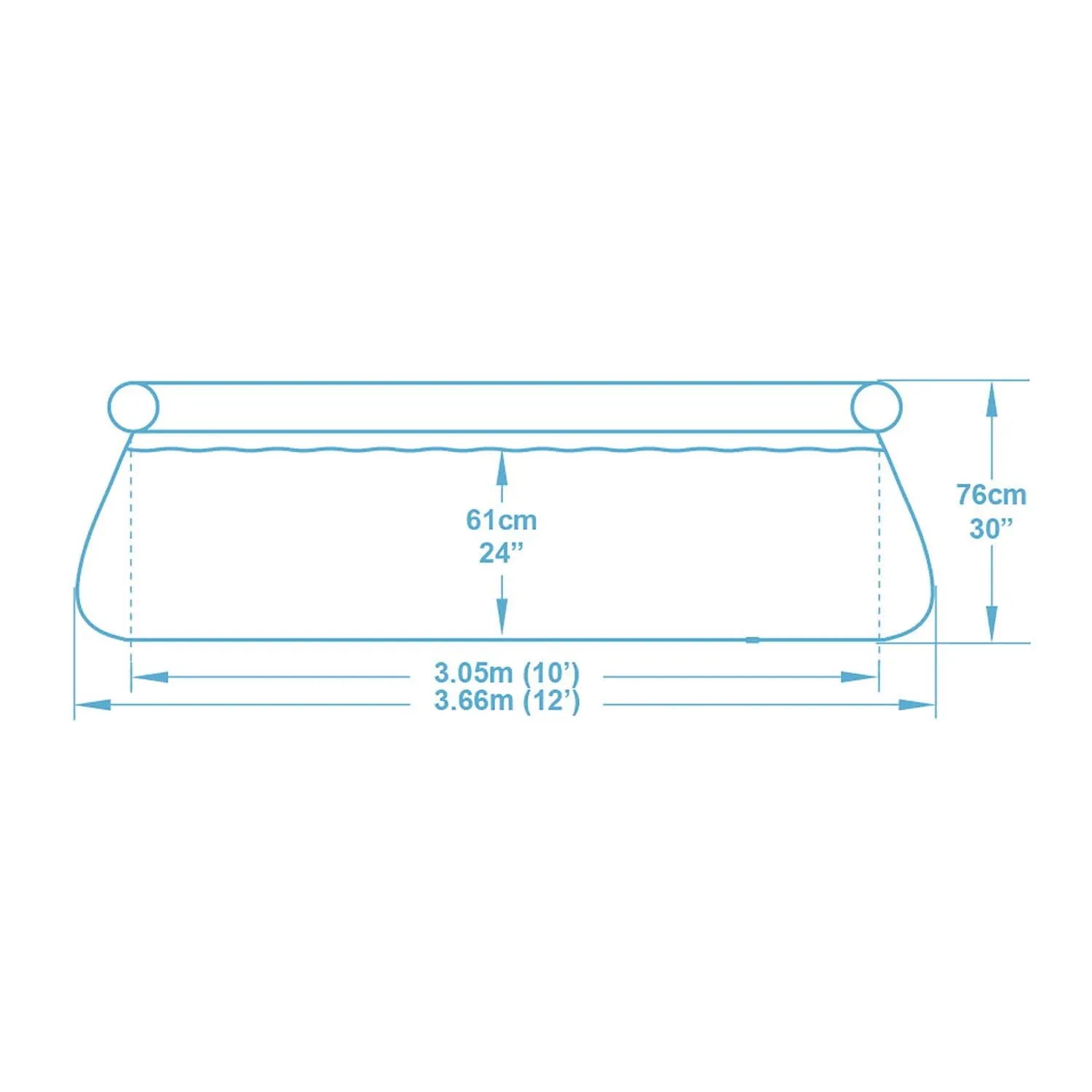 „Bestway 57443“ 366 x 76 cm 4 viename sodo baseinas - nuotrauka 1