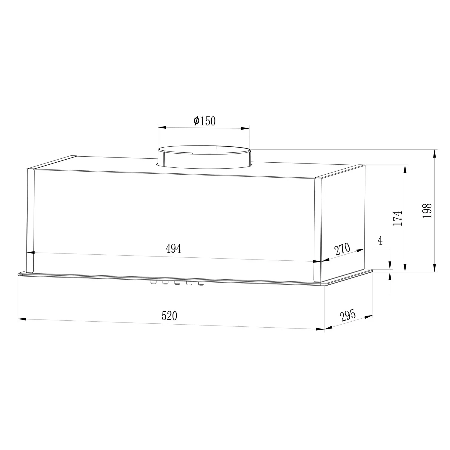 Po spintele montuojamas gartraukis 52 cm, juodas BT-236 - nuotrauka 1